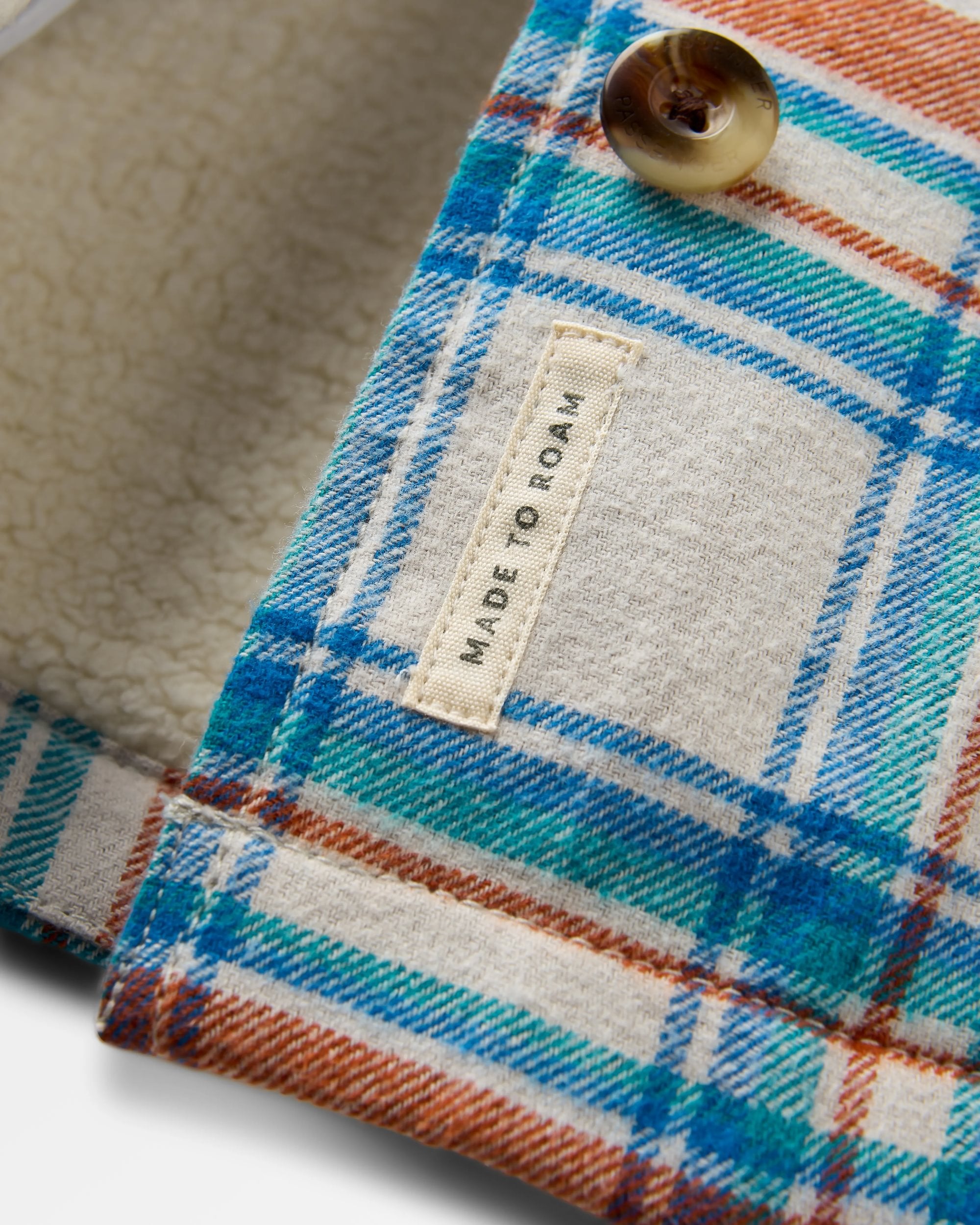 Flint Organic Cotton Overshirt - Vintage White Check - Flatlay