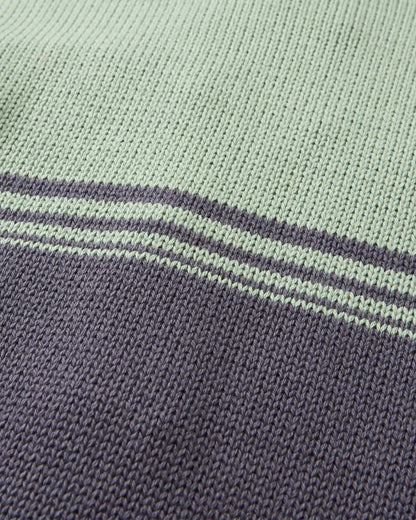 Wald Knitted Jumper - Pistachio/Charcoal - Flatlay