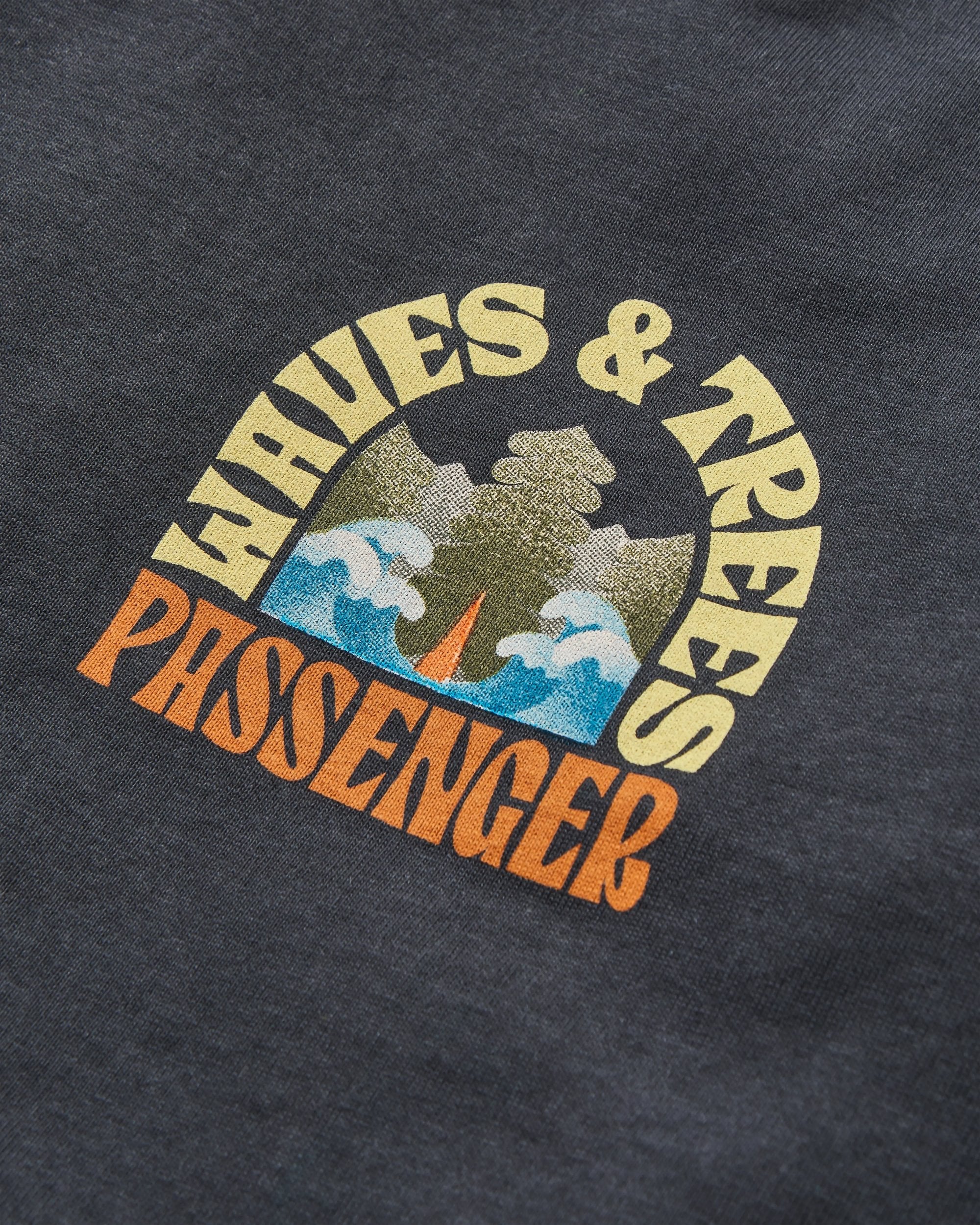 Outsiders Recycled Cotton T-Shirt - Black - Flatlay