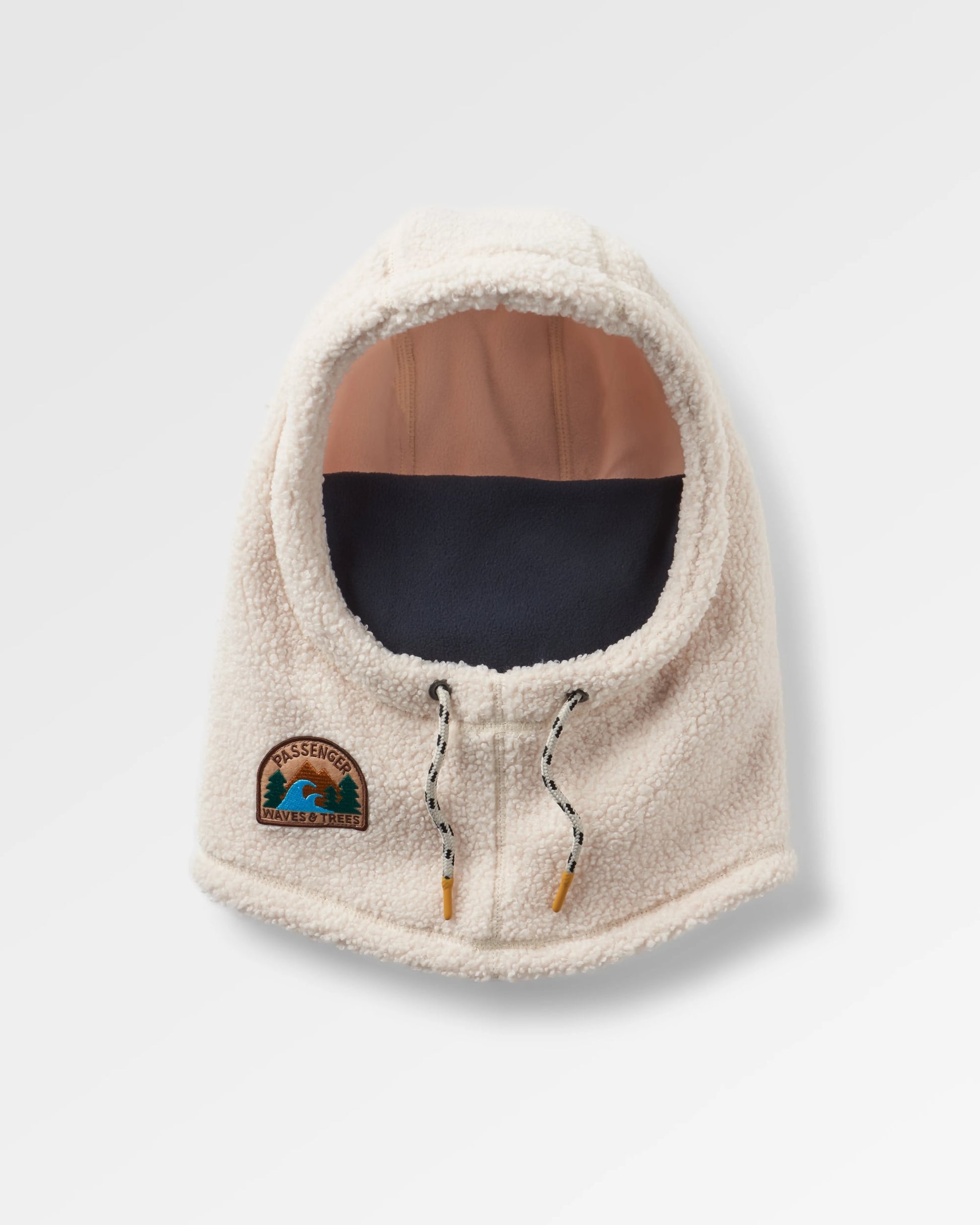 Snowdrift Recycled Polar Fleece Hood - Birch - Flatlay