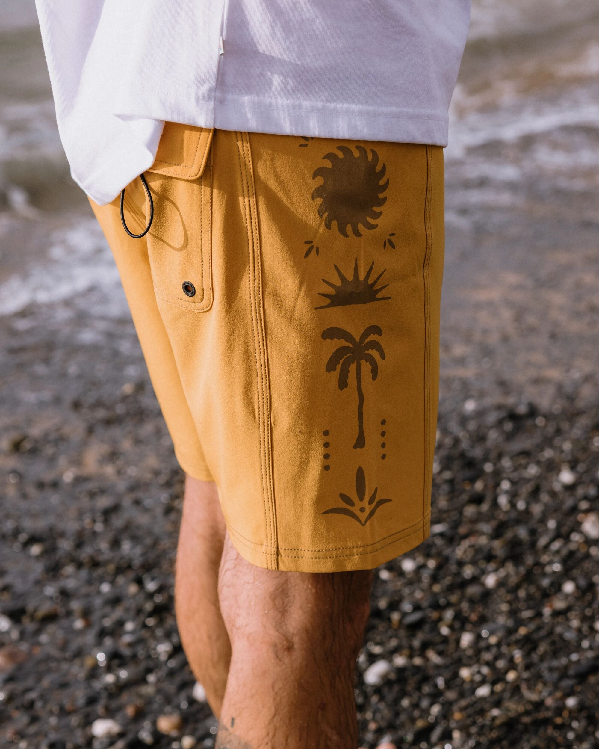 Rialto 16" Boardshort - Spruce Yellow - Lifestyle