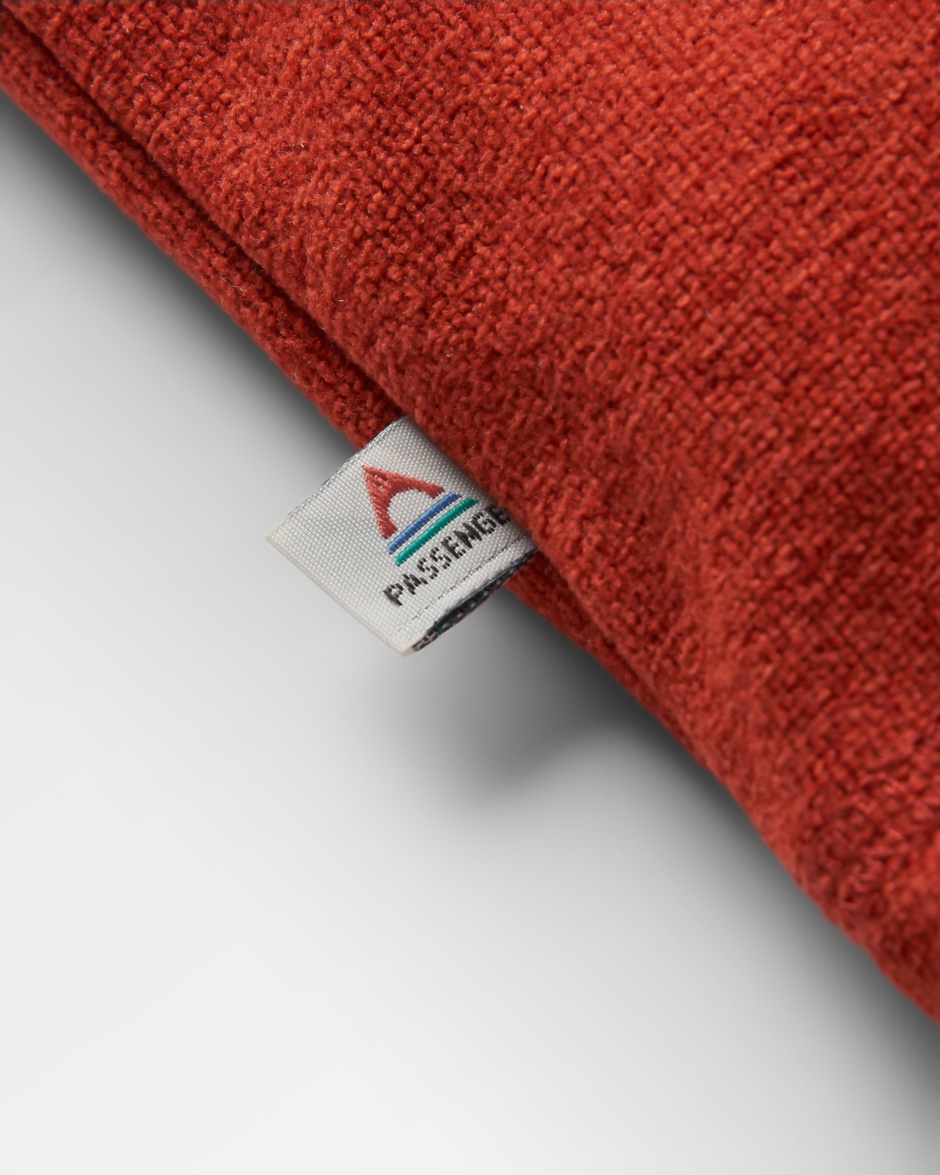Pinegrove Recycled Polartec® Fleece Hoodie - Red Ochre - Flatlay
