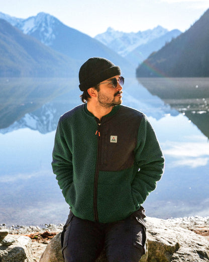 Reconnect Sherpa Fleece - Dark Fern  - Lifestyle