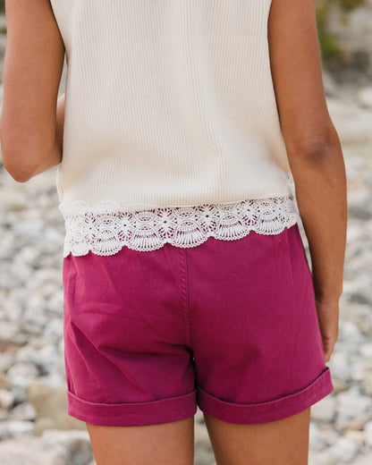 Carriso Organic Cotton Shorts - Cranberry