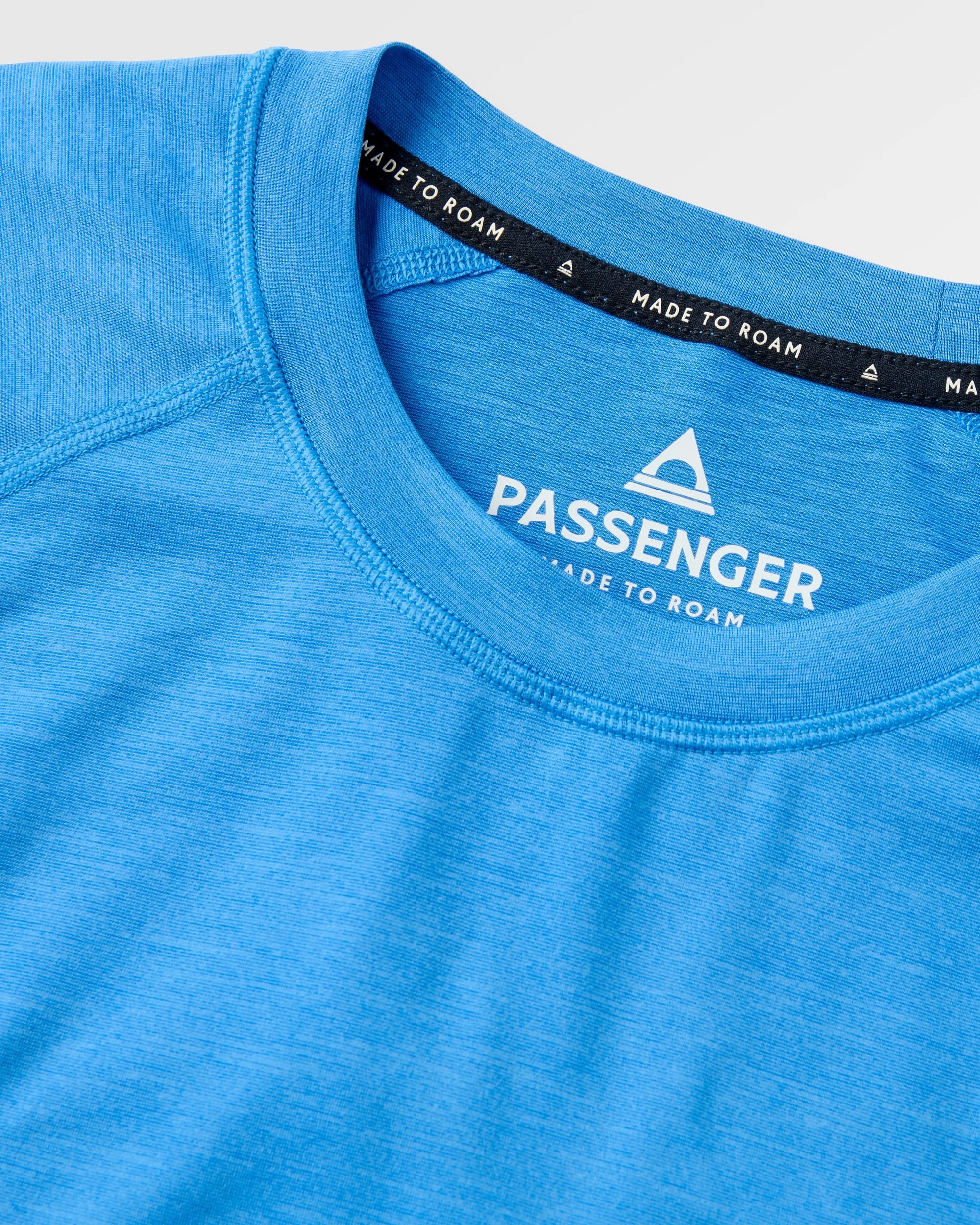 Light Ray Lightweight UPF50 LS T-Shirt - Marine Blue Marl - Flatlay