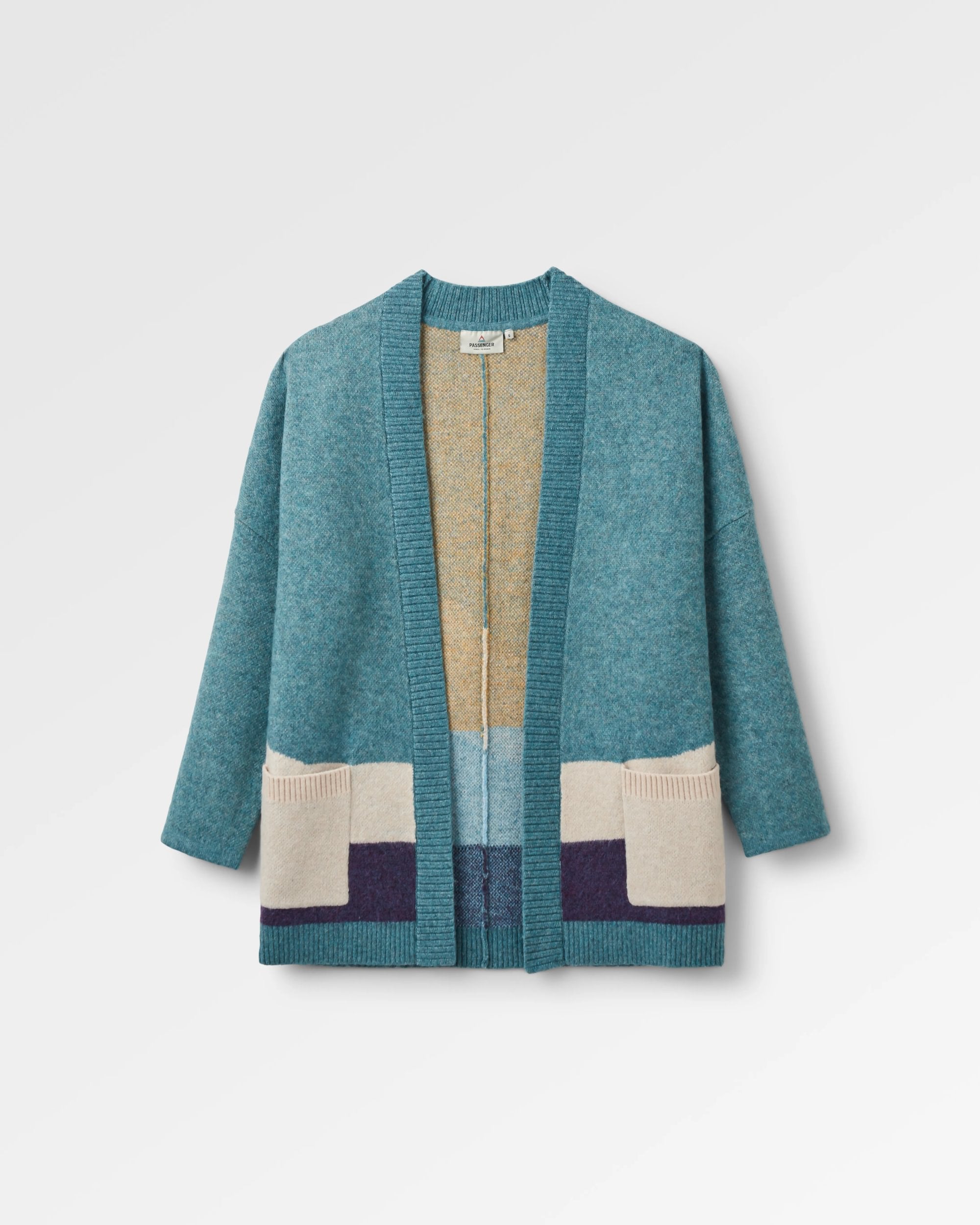 Vista Recycled Knitted Cardigan - Arctic - Flatlay