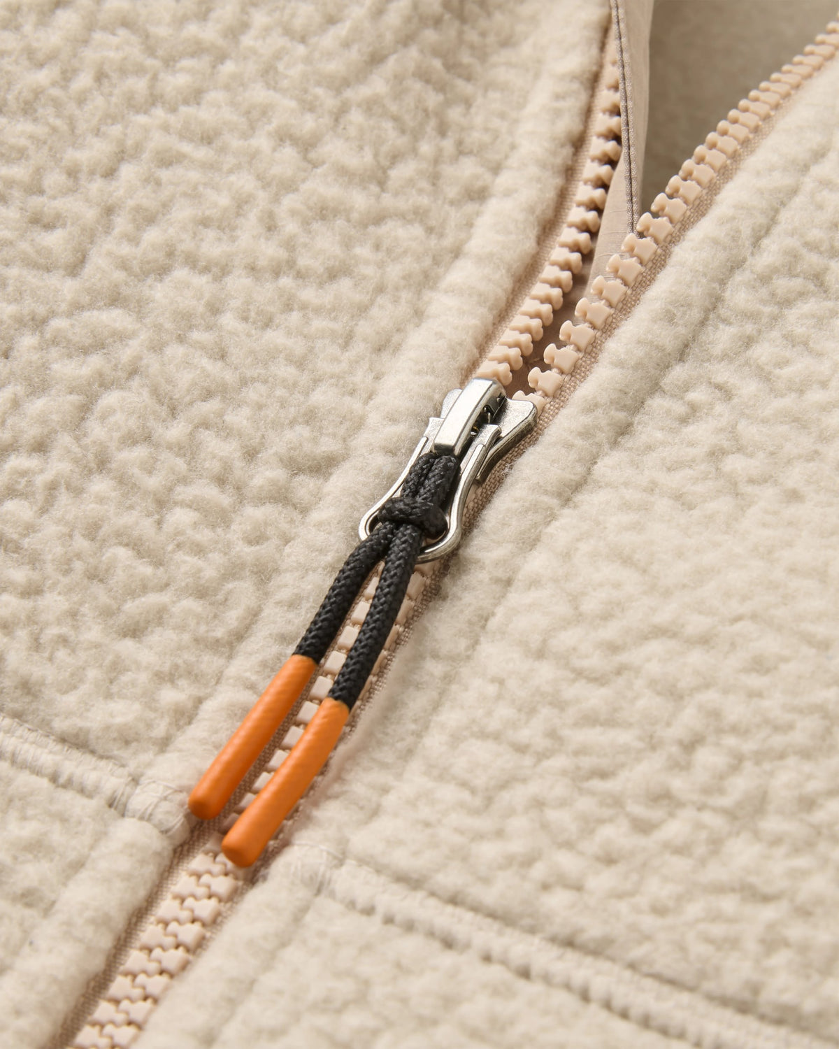 Home Full Zip Sherpa Fleece - Oatmeal - Flatlay