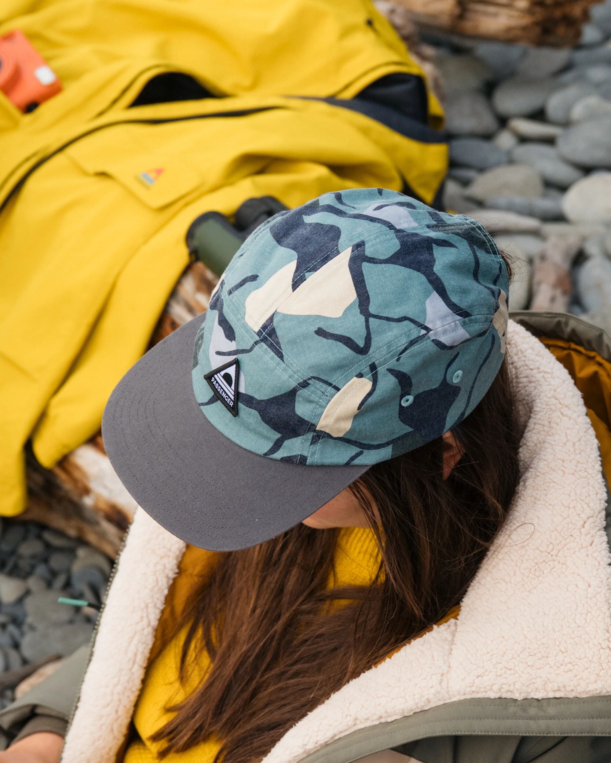 Coast Organic Cotton 5 Panel Cap - Abstract Trails Arctic - Lifestyle - Female