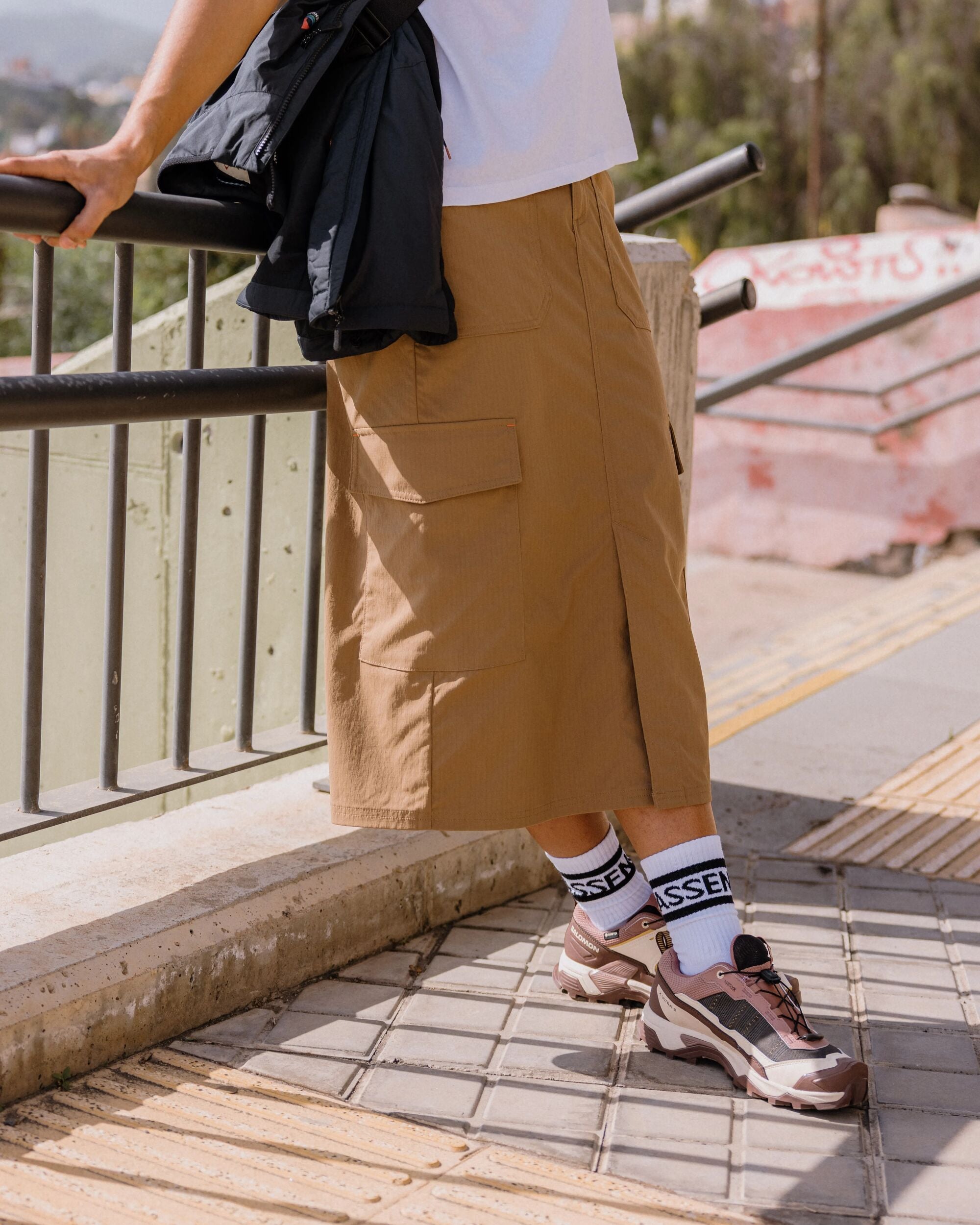 Avian Cargo Ripstop Skirt - Caramel Brown - Lifestyle