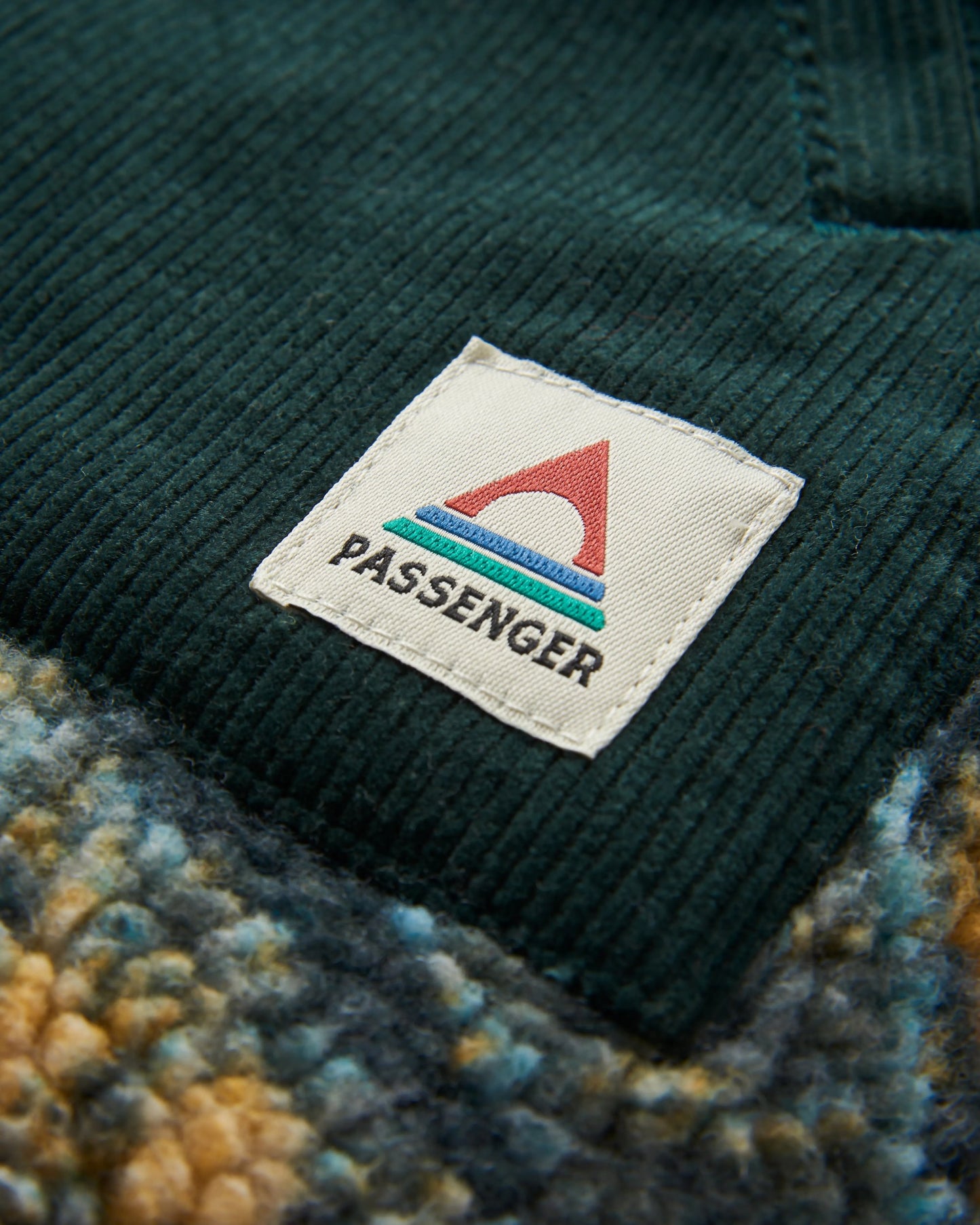 Clover Recycled Sherpa Fleece - Frost Dark Fern - Flatlay
