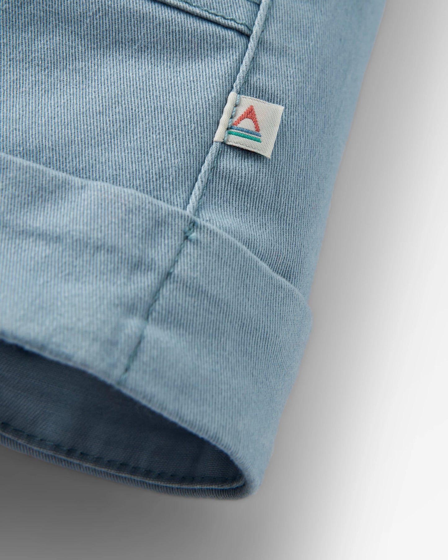 Carriso Organic Cotton Shorts - Faded Denim - Flatlay
