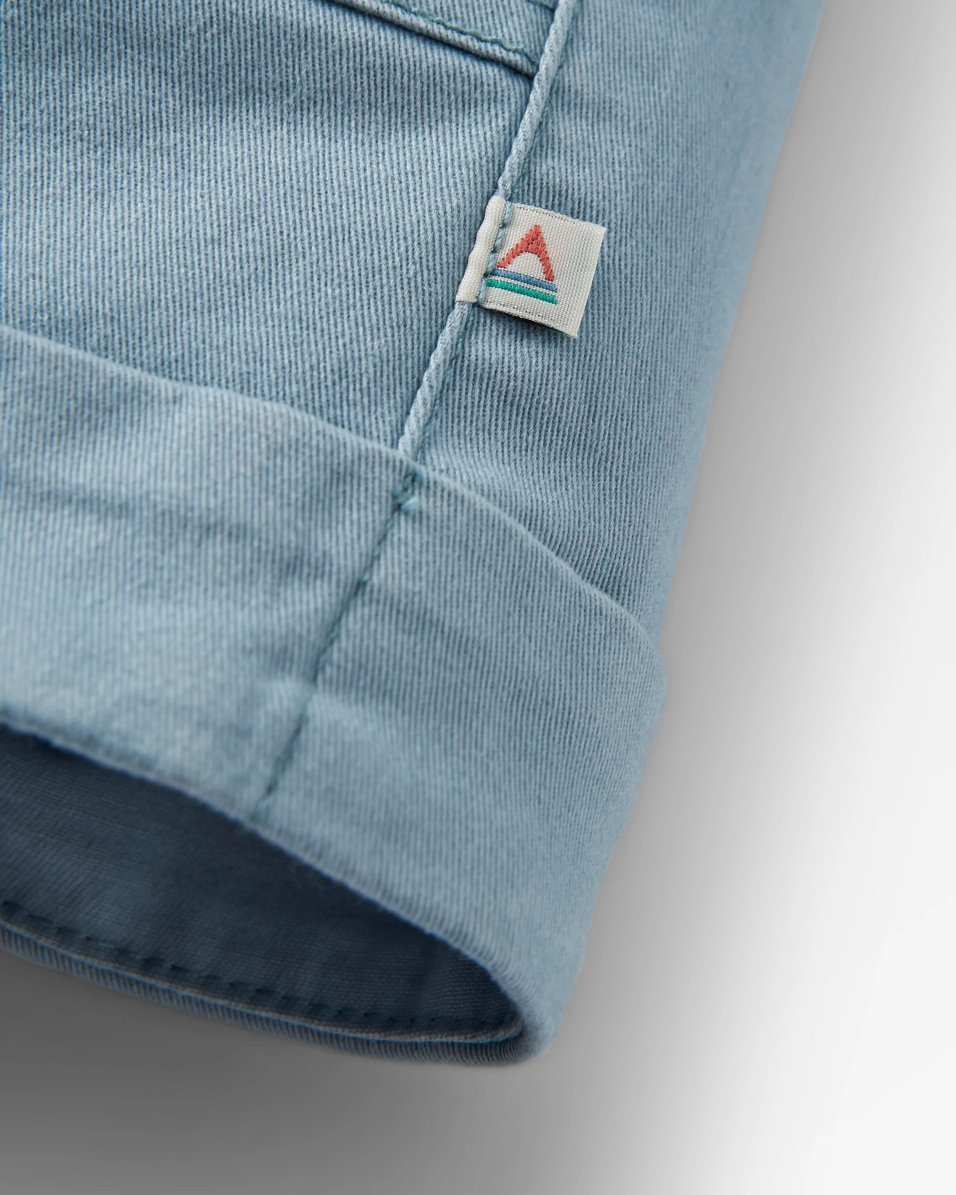 Carriso Organic Cotton Shorts - Faded Denim - Flatlay