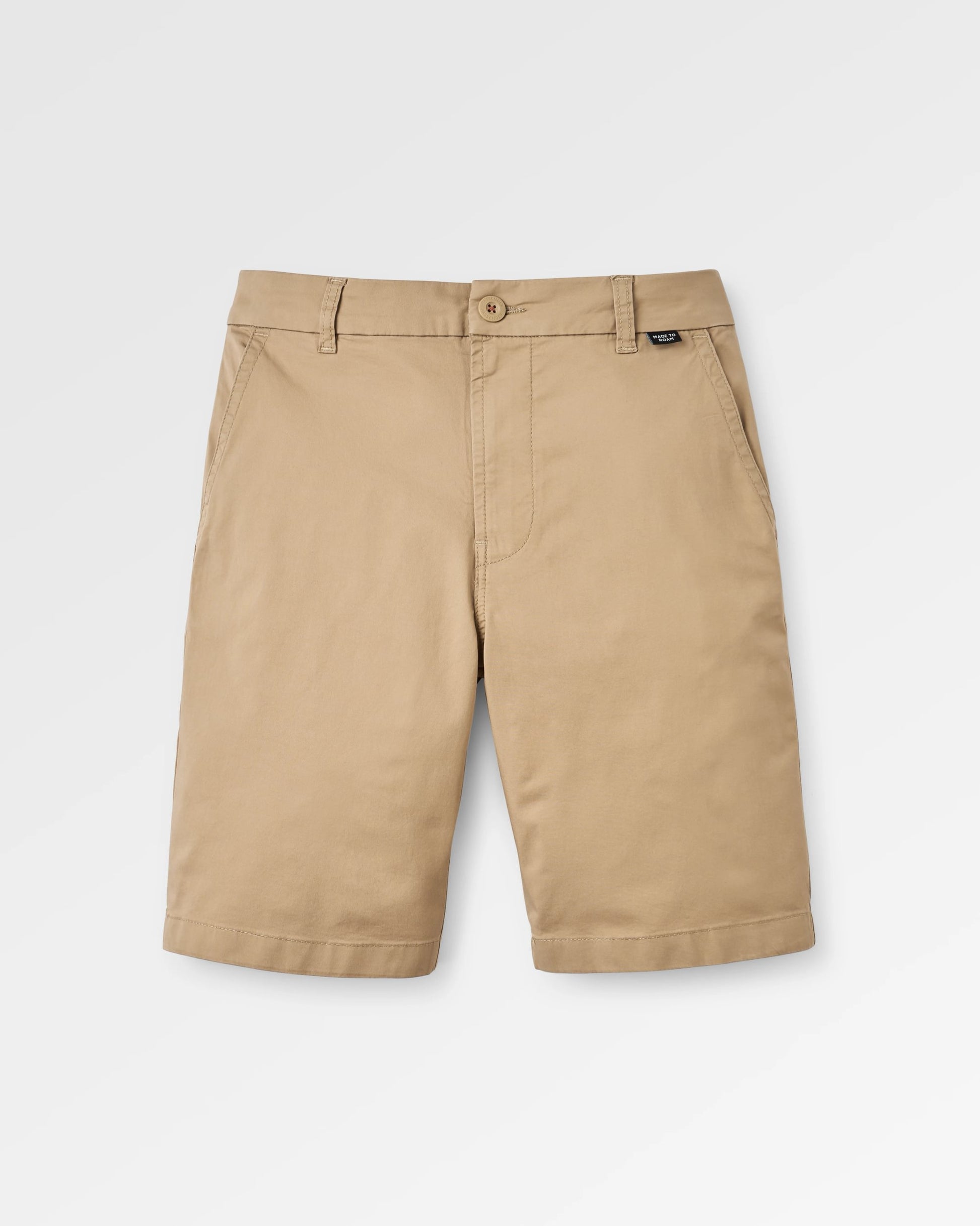 365 Light Organic Cotton Shorts - Biscuit - Flatlay