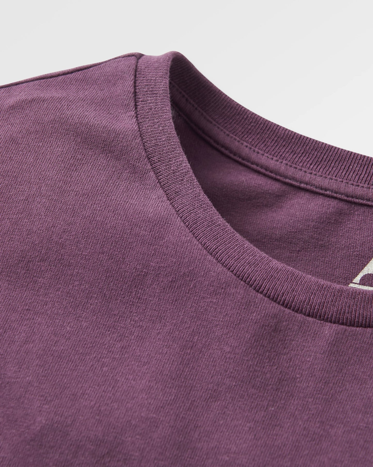 Guided Recycled Cotton T-Shirt - Deep Plum - Flatlay