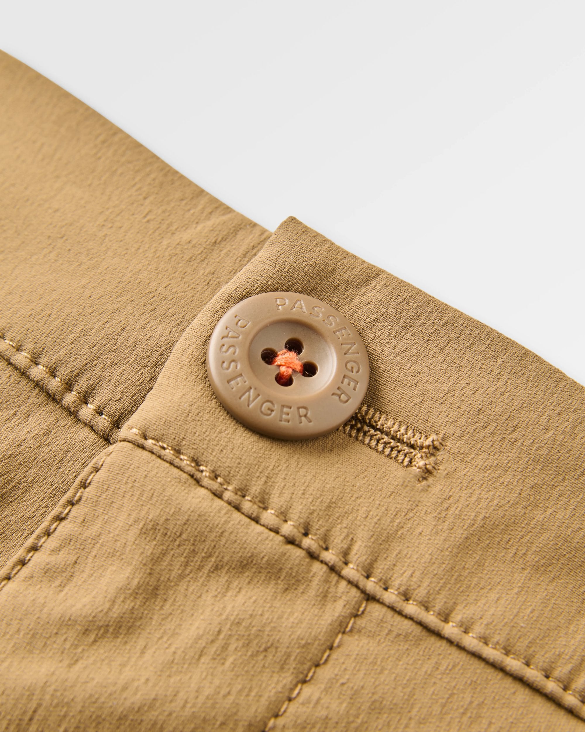 365 Hybrid Trouser - Caramel Brown - Flatlay