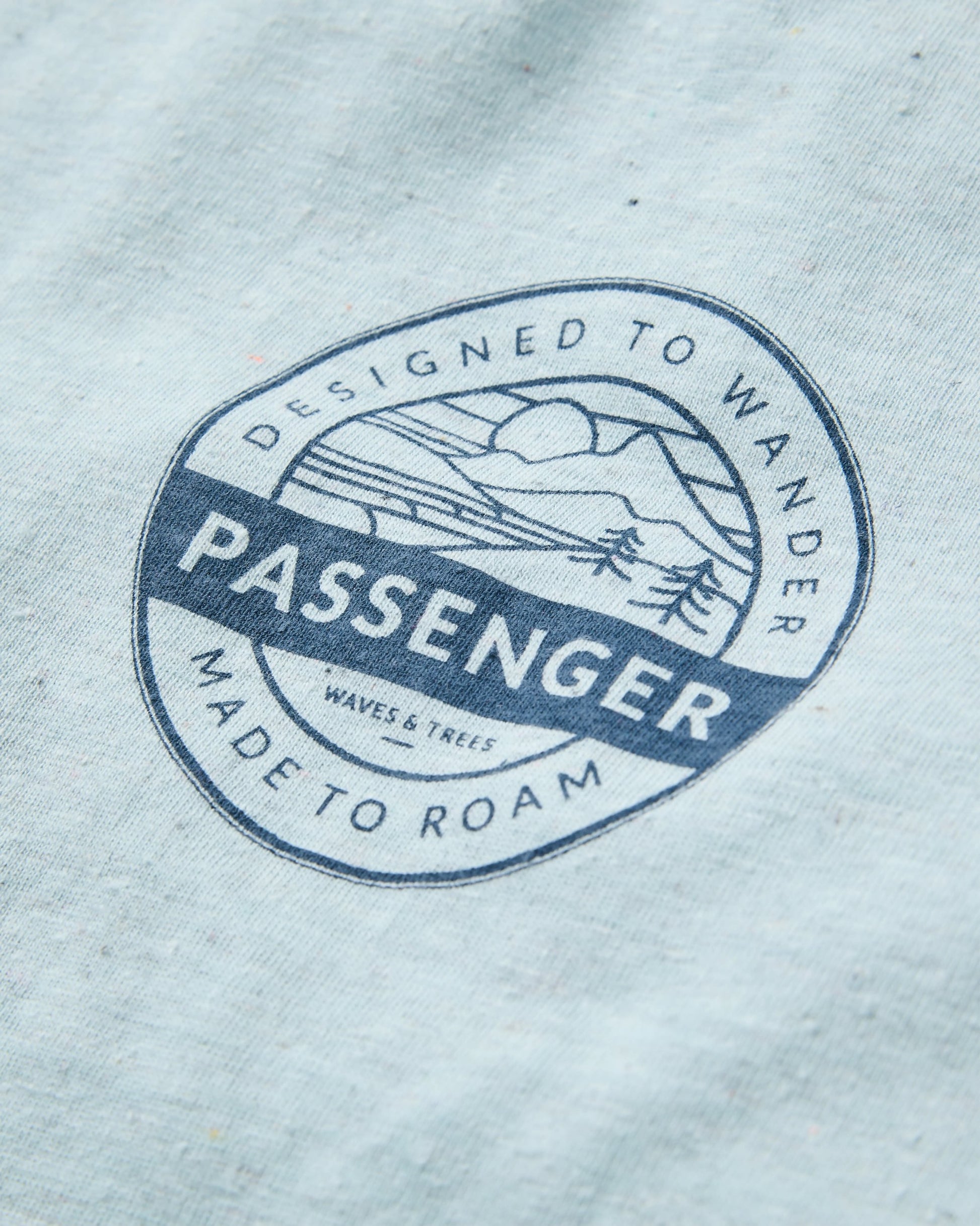 Odyssey Recycled Cotton Raglan T-Shirt - Ice Blue - Flatlay