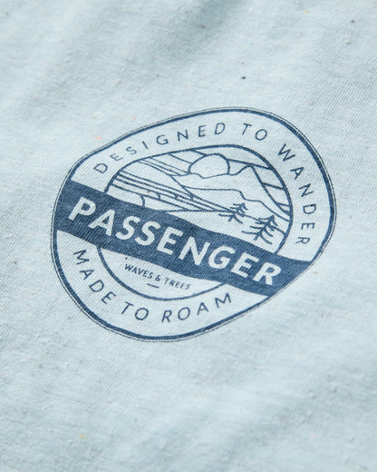 Odyssey Recycled Cotton Raglan T-Shirt - Ice Blue - Flatlay