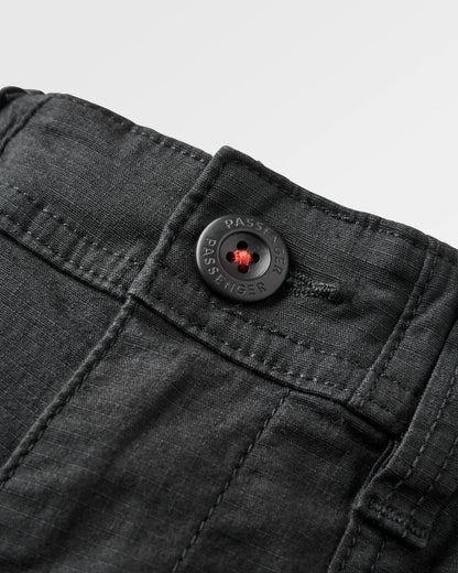 Kimmer Ripstop Cotton Trouser - Black - Flatlay