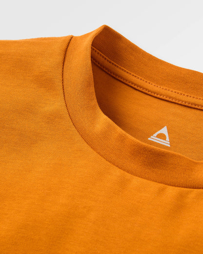 Vita Organic Relaxed Fit T-Shirt - Retro Orange - Flatlay