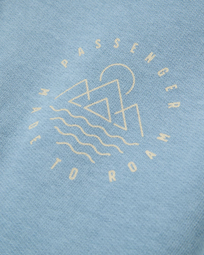 Escapism Hoodie - Faded Denim - Flatlay