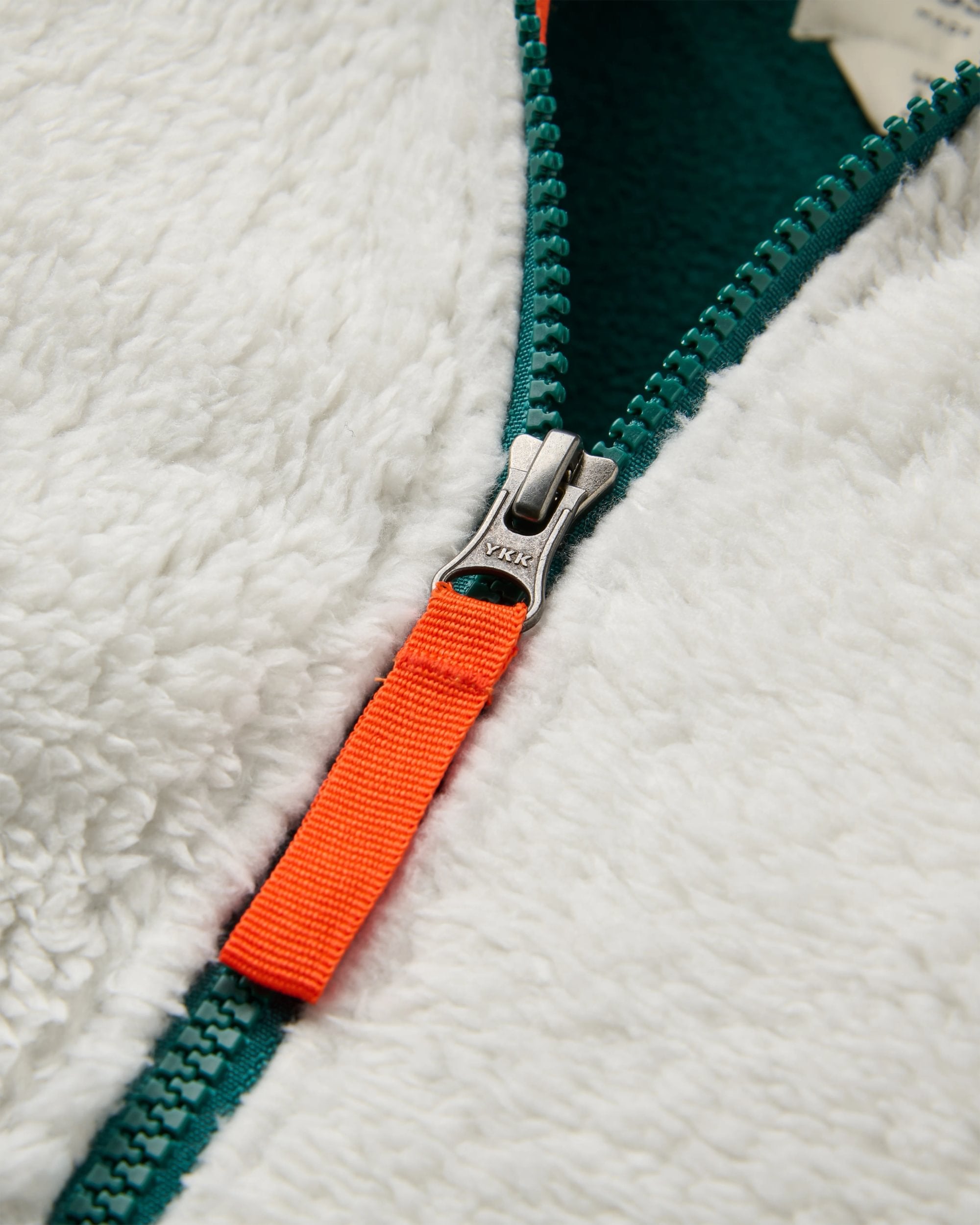 Nestling Sherpa Hooded Fleece - Grey Dawn/Rain Forest - Flatlay