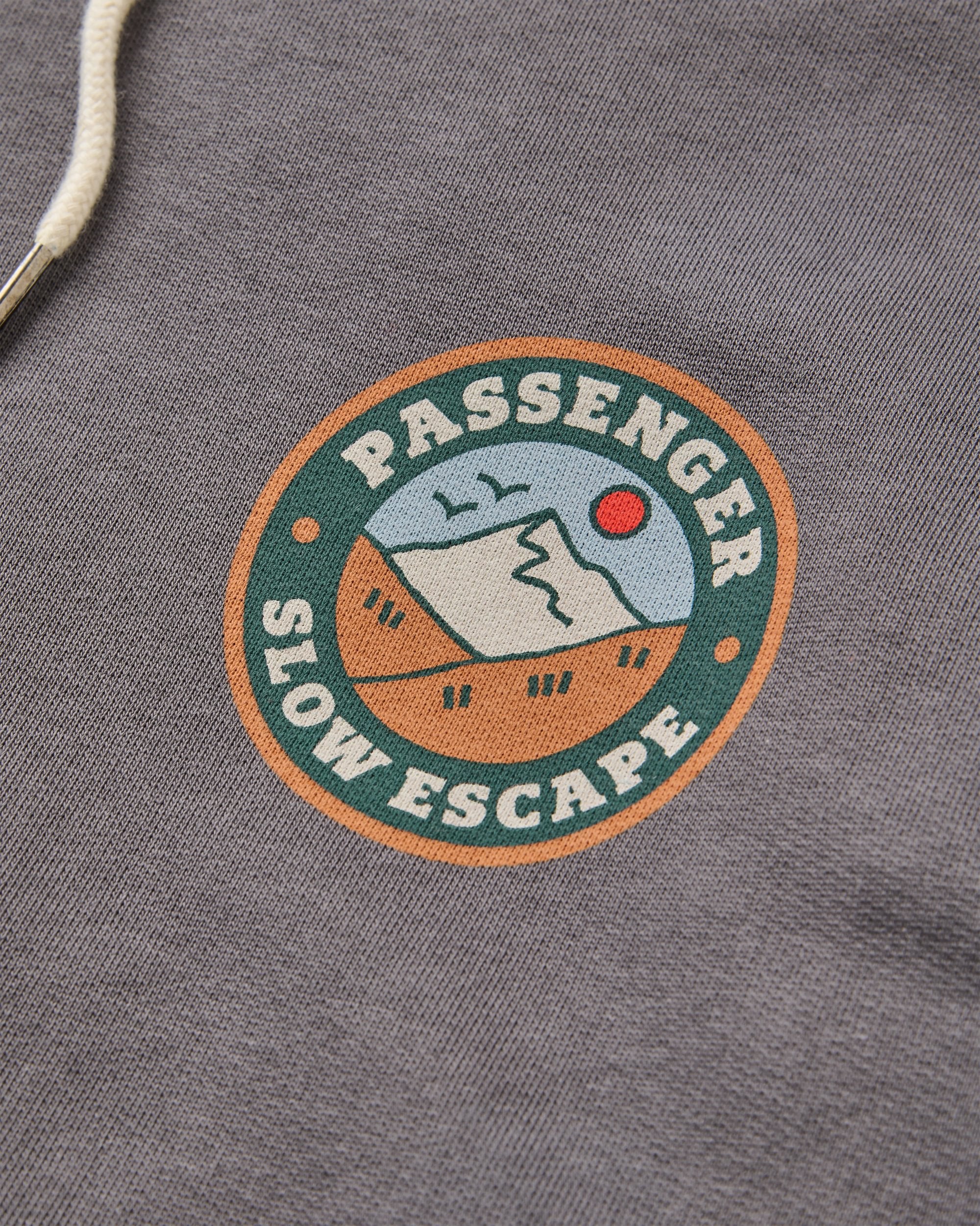 Rambling Recycled Cotton Hoodie - Charcoal - Flatlay