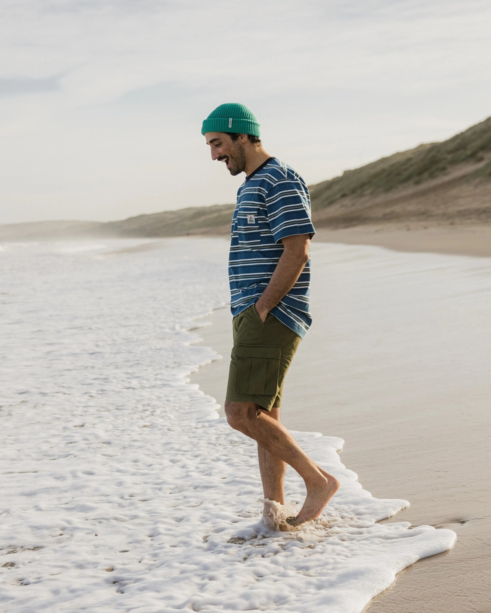 Retro Recycled Relaxed Fit T-Shirt - Blue Steel Marl - Lifestyle