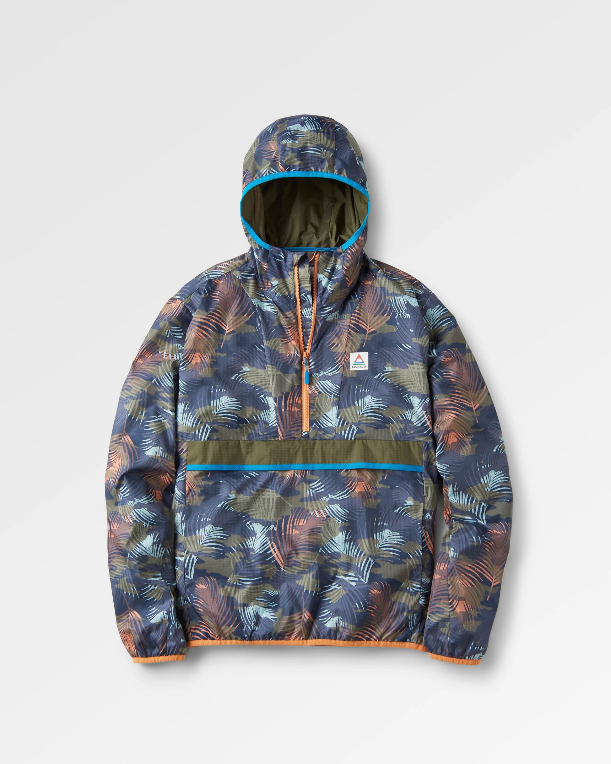 Gusto Recycled Windshell Smock - Palm Camo Apricot