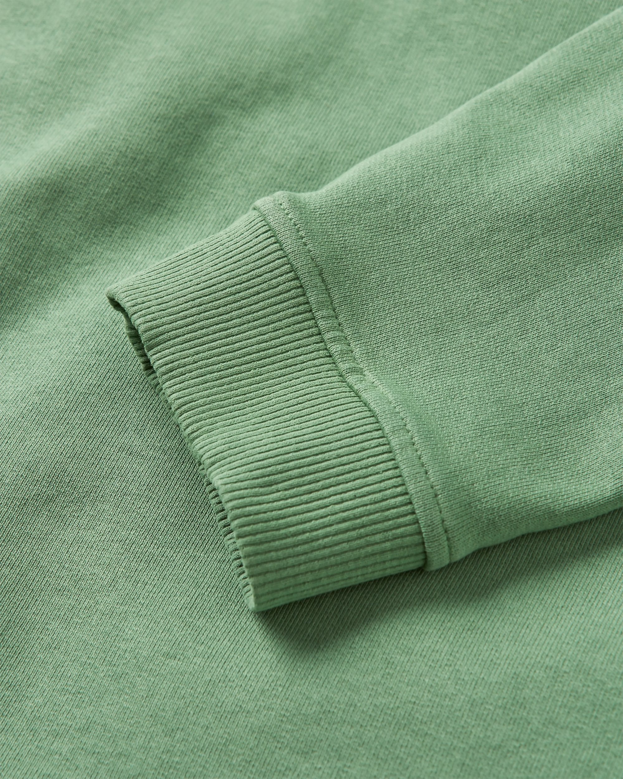 Rainbow Recycled Cotton Oversized Sweatshirt - Dark Ivy - Flatlay