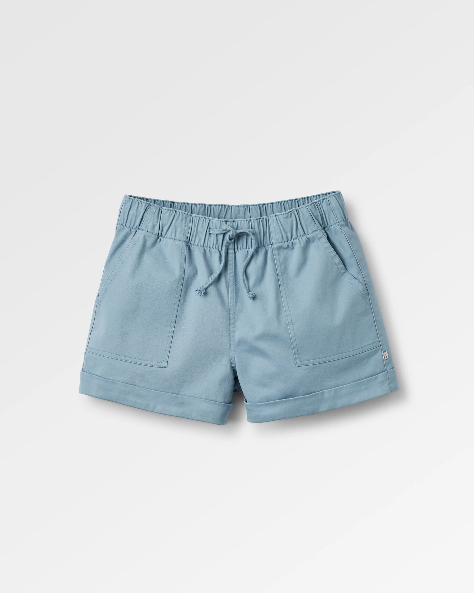 Carriso Organic Cotton Shorts - Faded Denim - Flatlay