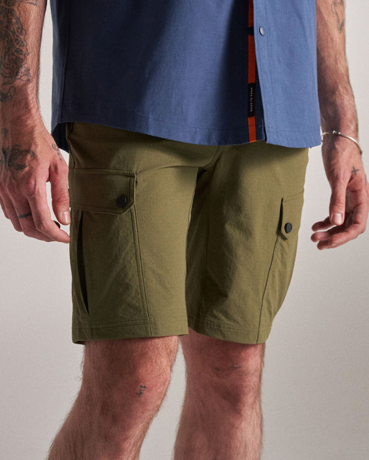 Stride Recycled Active Trail Short - Khaki - Studio Ecomm