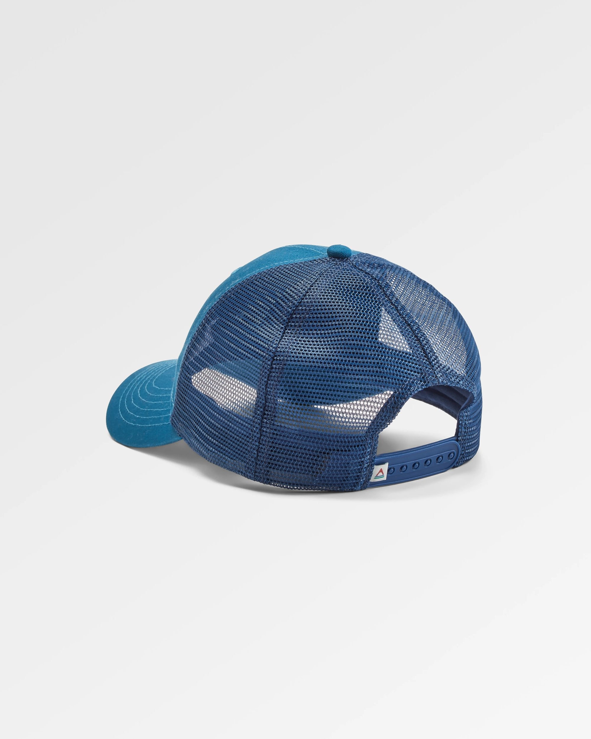 Waves & Trees Organic Cotton Trucker Cap - Tidal Blue - Flatlay