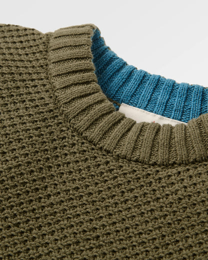 Swell Knitted Jumper - Khaki - Flatlay