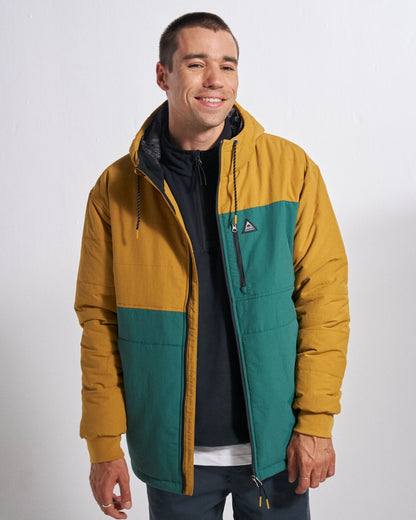 Oceanic Insulated Full Zip Jacket - Dusty Ochre/Deep Ocean - Studio Model