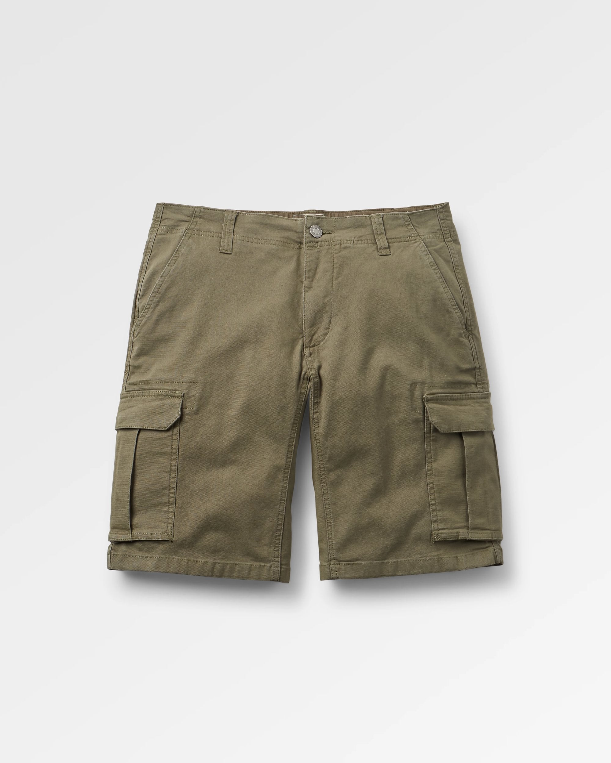 Lakeside Cargo Short - Dusty Olive - Flatlay