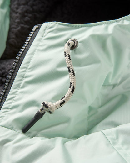 Waves Recycled Sherpa Lined Changing Robe - Spearmint/Deep Ocean