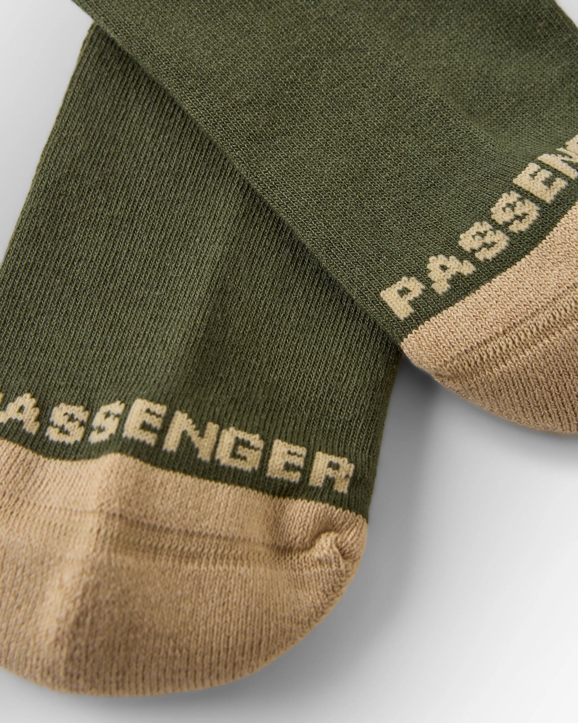 Made to Roam Graphic Crew Socks - Khaki