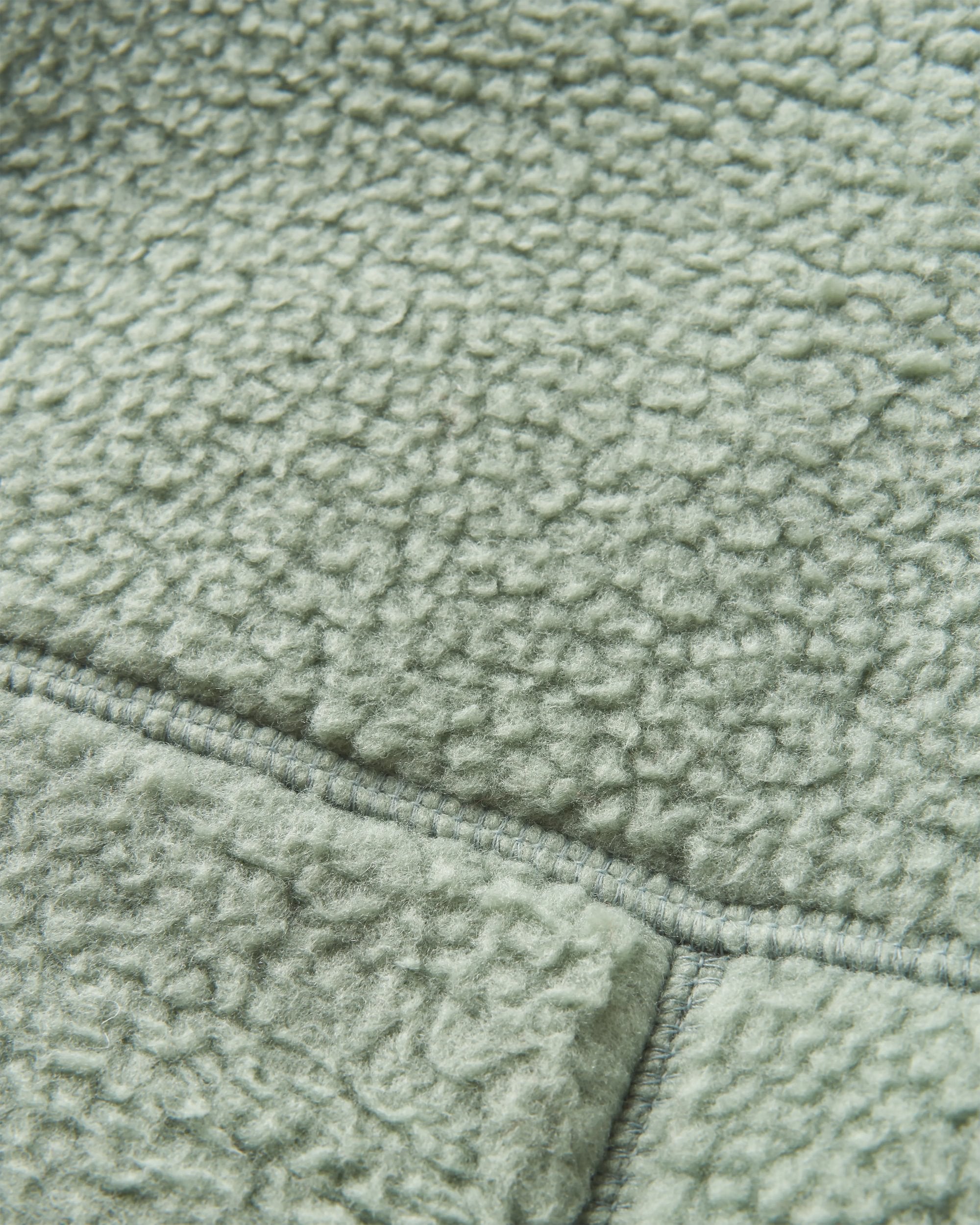 North Coast Full Zip Recycled Sherpa Fleece - Pistachio - Flatlay