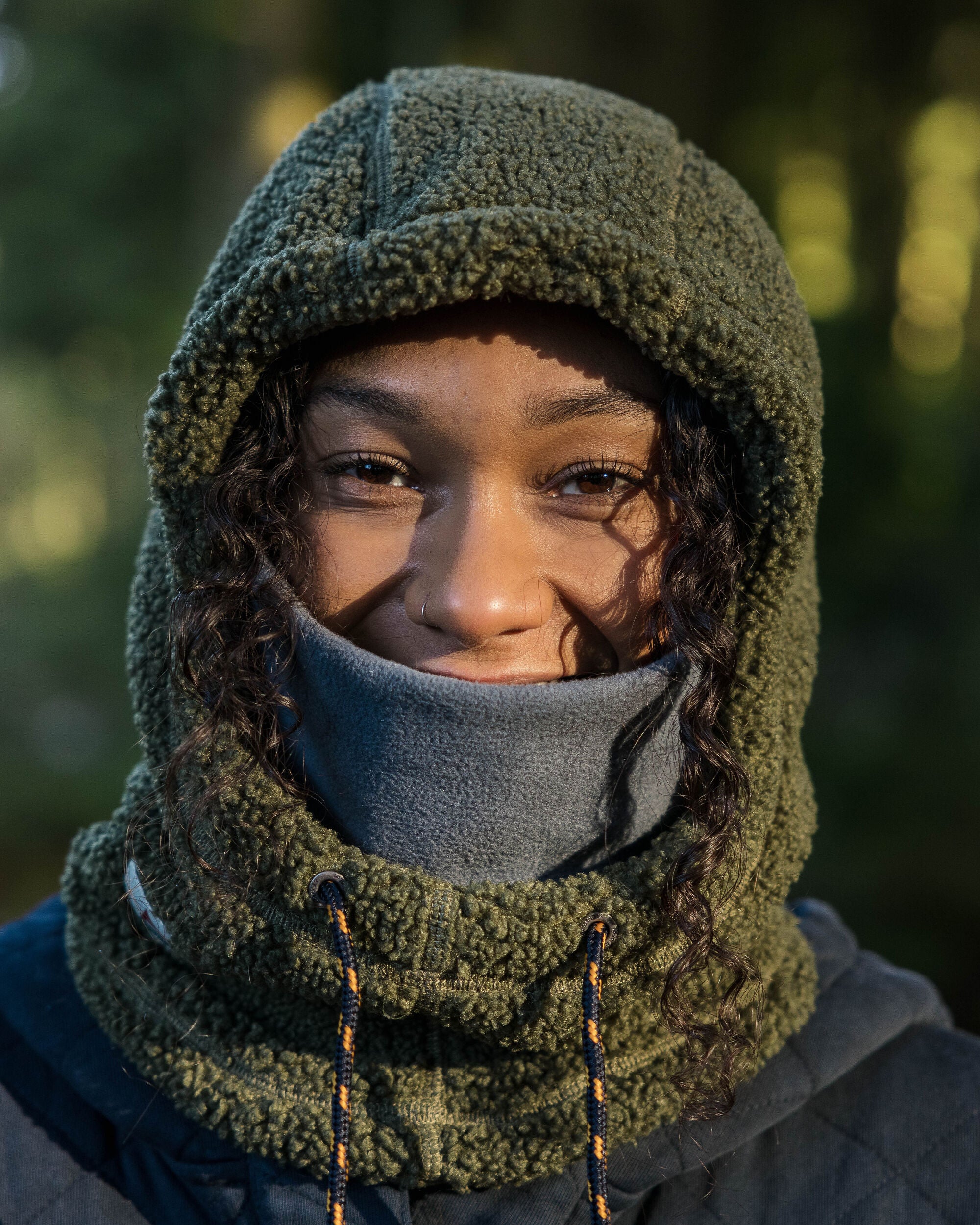 Snowdrift Recycled Fleece Hood - Khaki - Lifestyle - Female