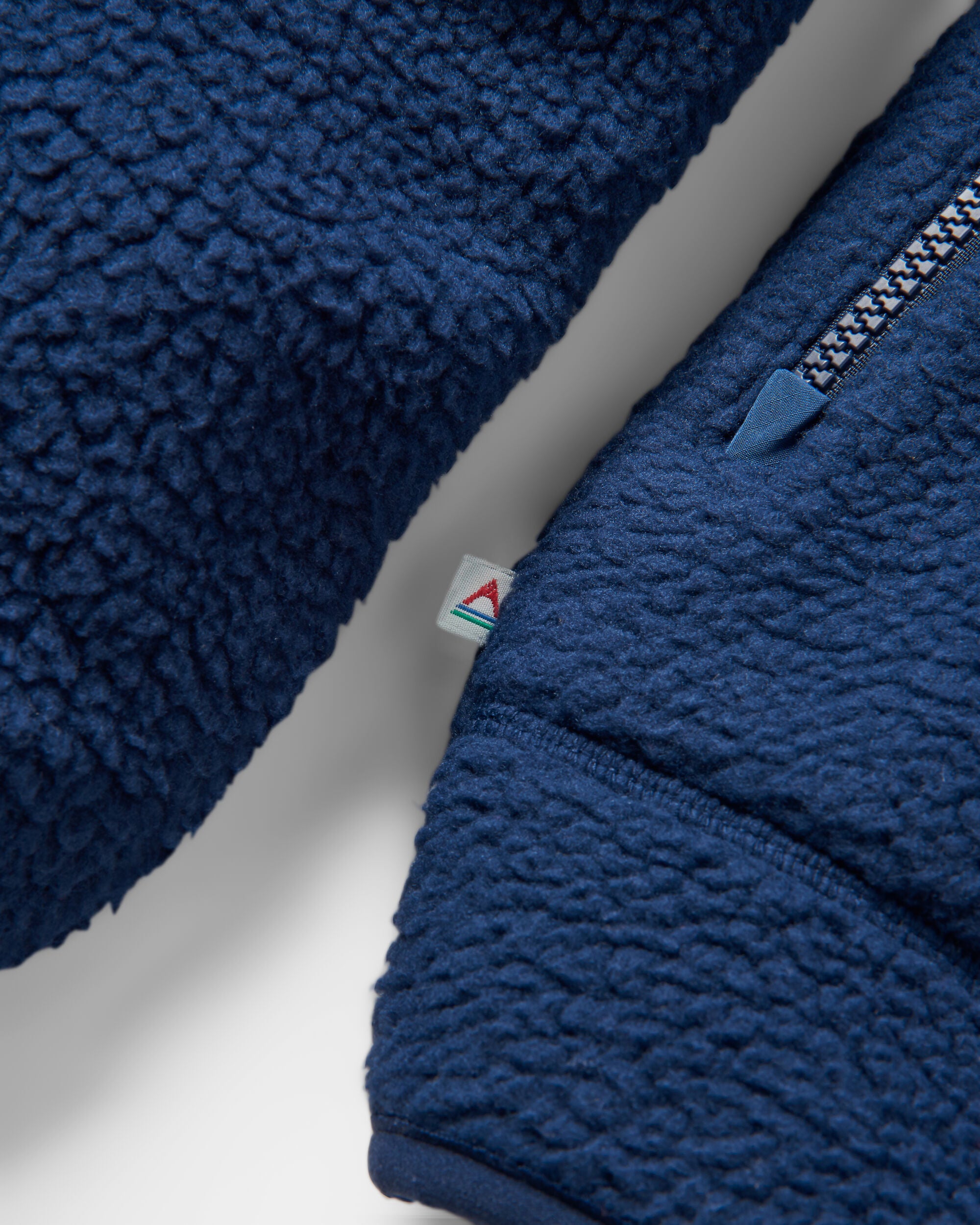 Ventura 1/2 Zip Recycled Sherpa Fleece - Rich Navy - Flatlay