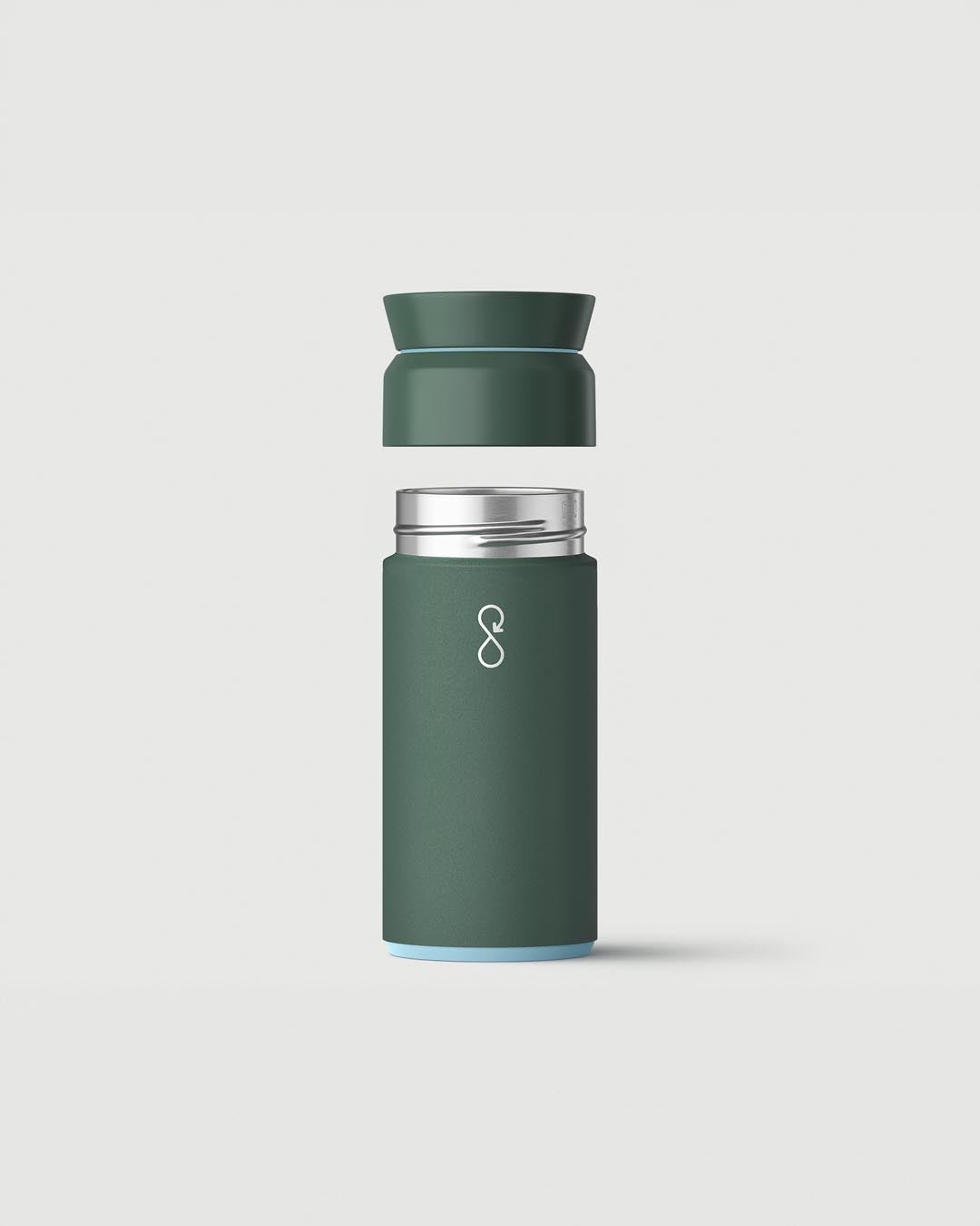 Ocean Bottle Brew Flask 350ml - Passenger Forest Green - Flatlay