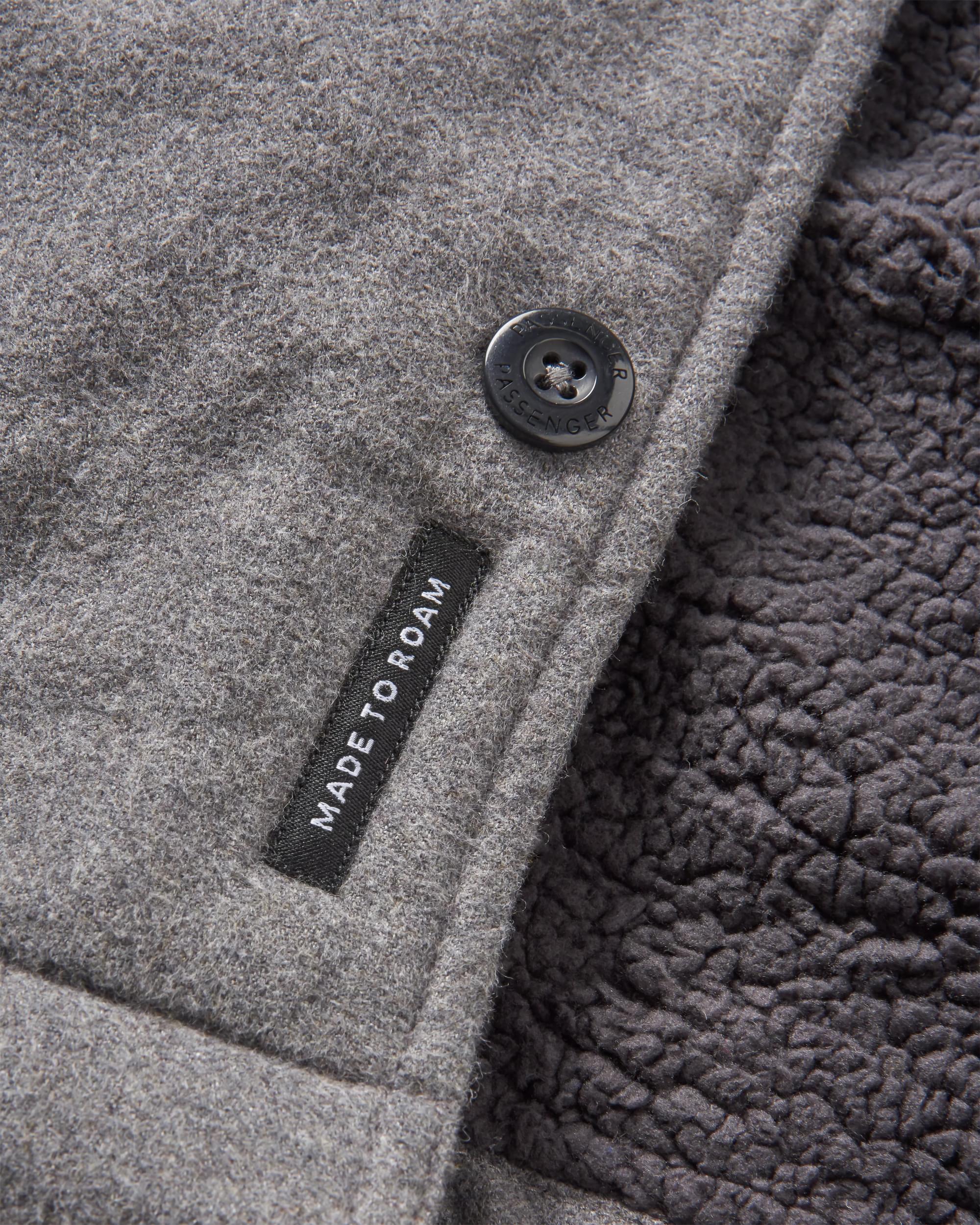 Freestyle Sherpa-Lined Overshirt - Grey Marl - Flatlay