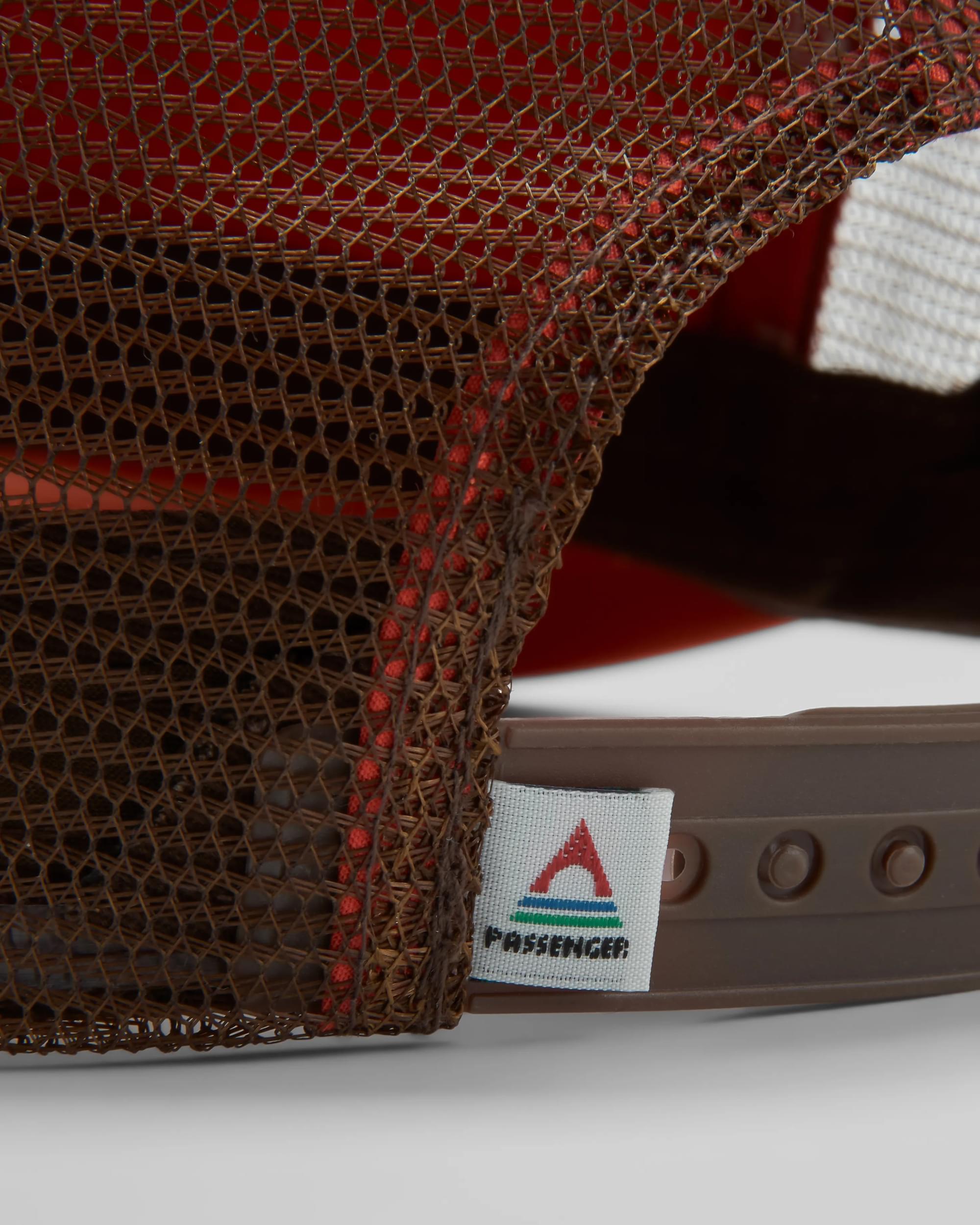 Escapism Snapback Trucker Cap - Chestnut/Sunrise Orange - Flatlay