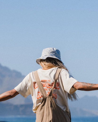 Womens_Shaded Organic Bucket Hat - Strata Swirl Birch - Lifestyle