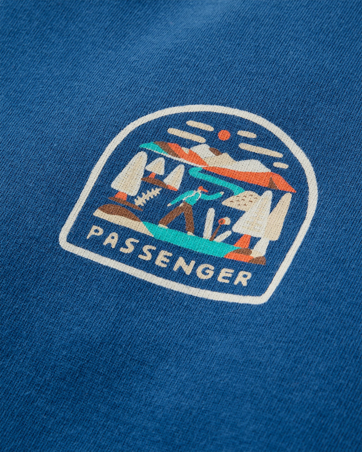 Lost Patch Relaxed Fit Sweatshirt - Blue Navy - Flatlay