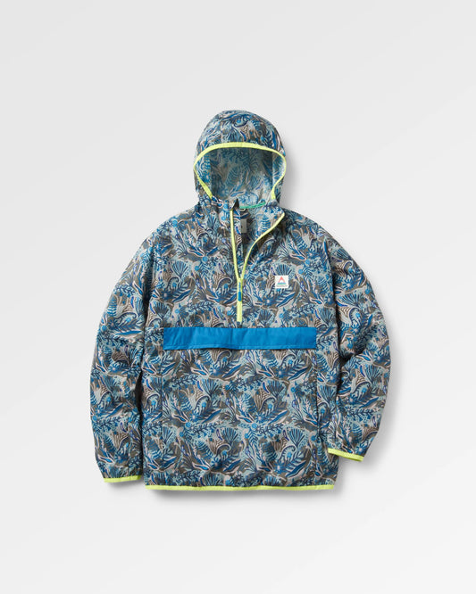 Viento Printed Recycled Windshell Smock - Abstract Seaweed Pistachio