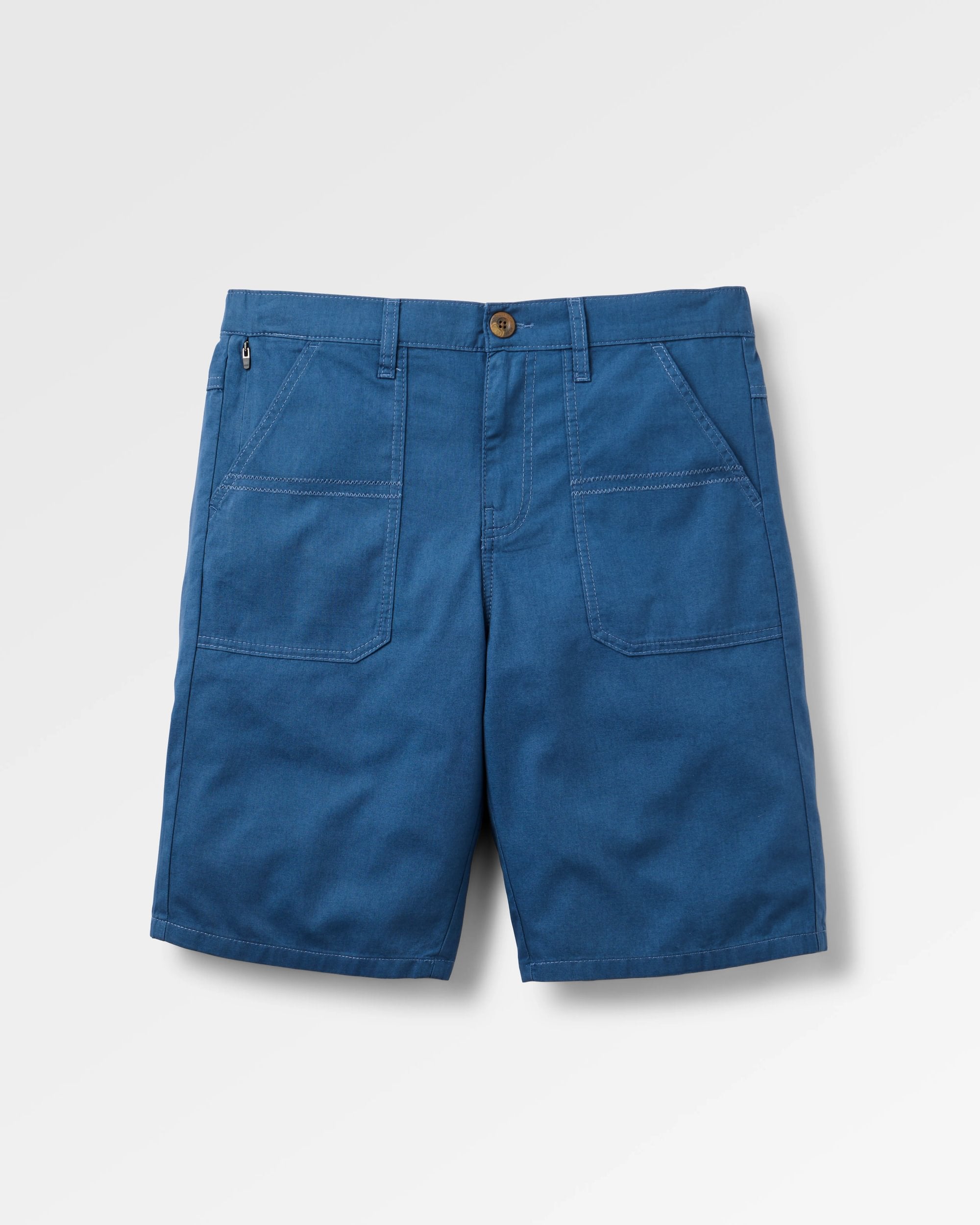 Lani Light Cotton Short - Dark Denim - Flatlay