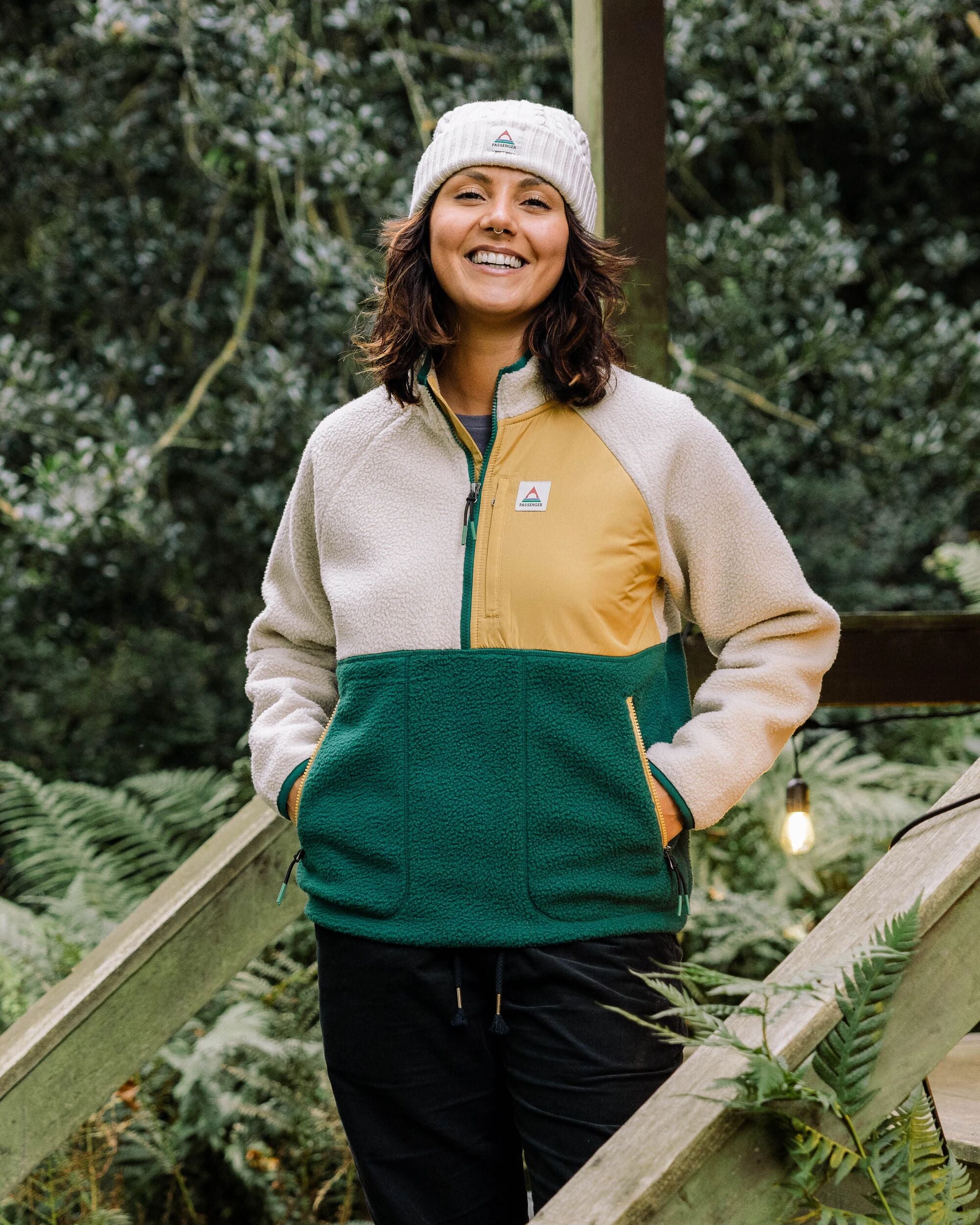 Home Recycled Sherpa Fleece - Rain Forest/ Oatmeal - Lifestyle