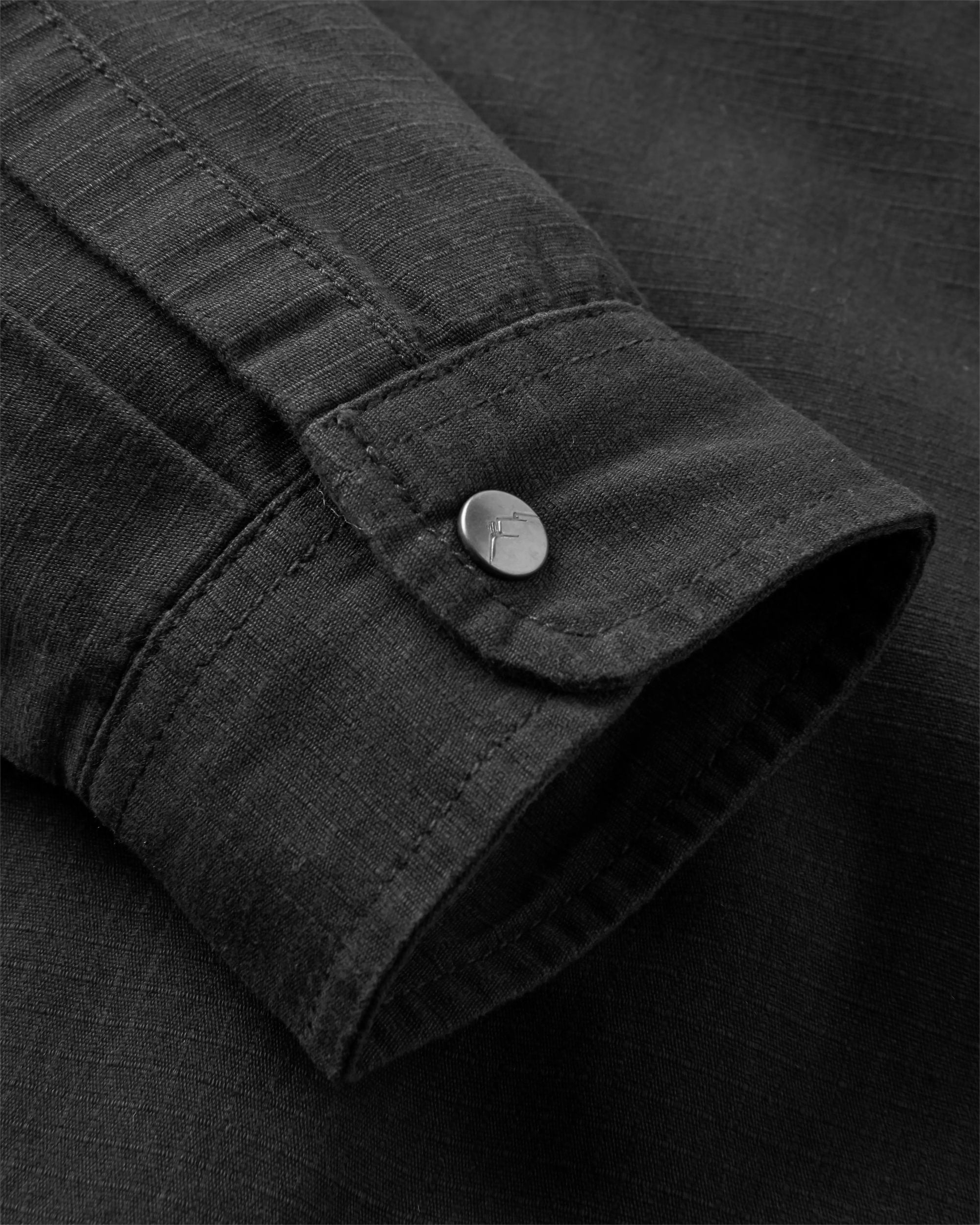 Way Flannel Lined Shirt - Black - Flatlay