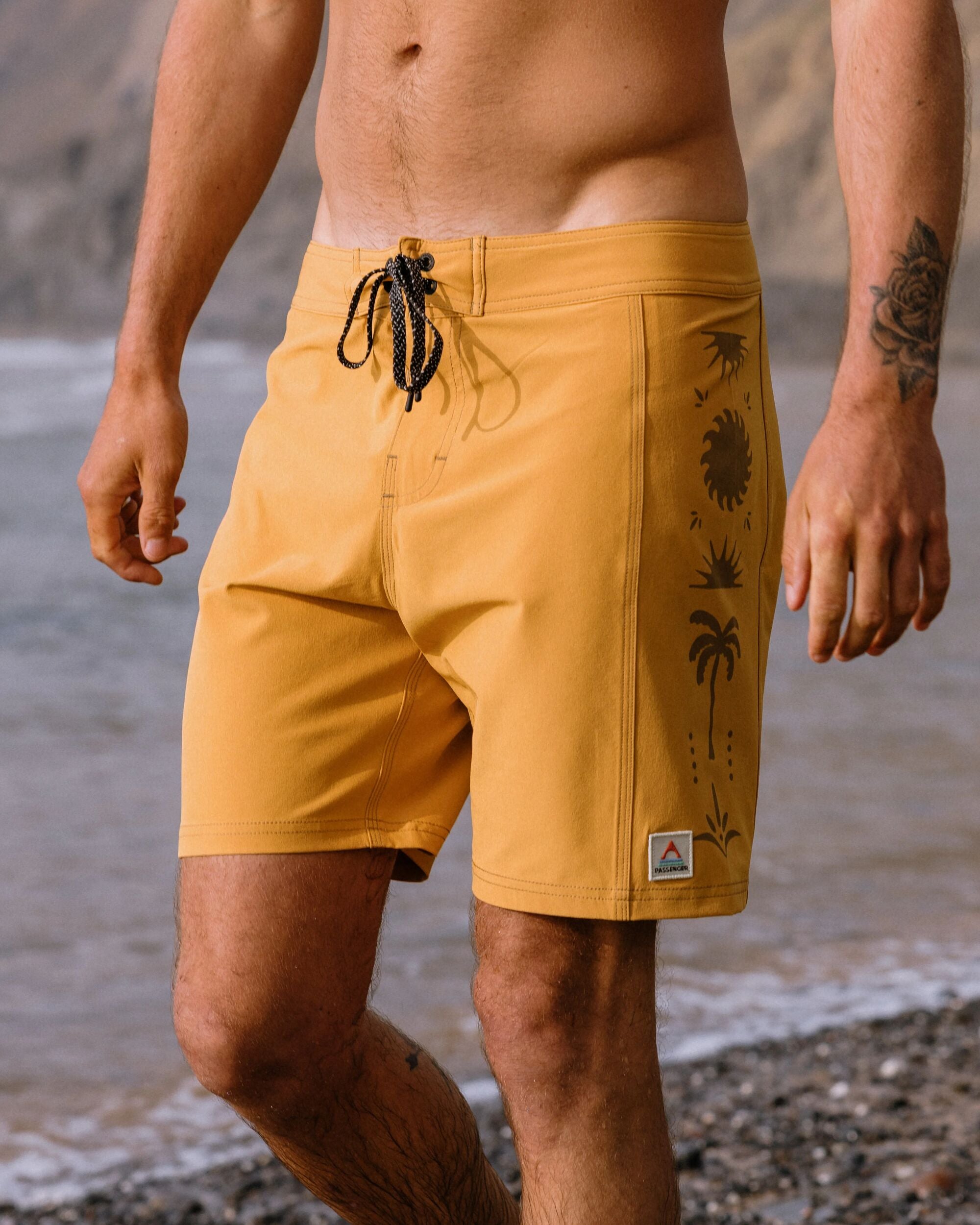 Rialto 16" Boardshort - Spruce Yellow - Lifestyle